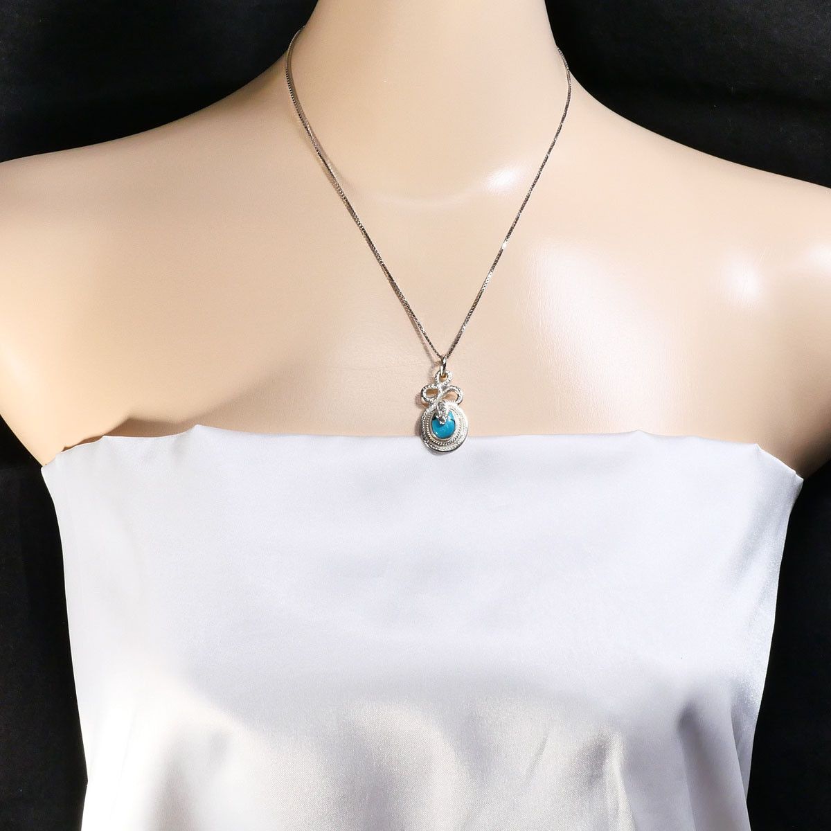 Other Other Silver 925 Turquoise Necklace Precious Metal Necklace DUTY FREE for USA Size ONE SIZE - 5 Thumbnail