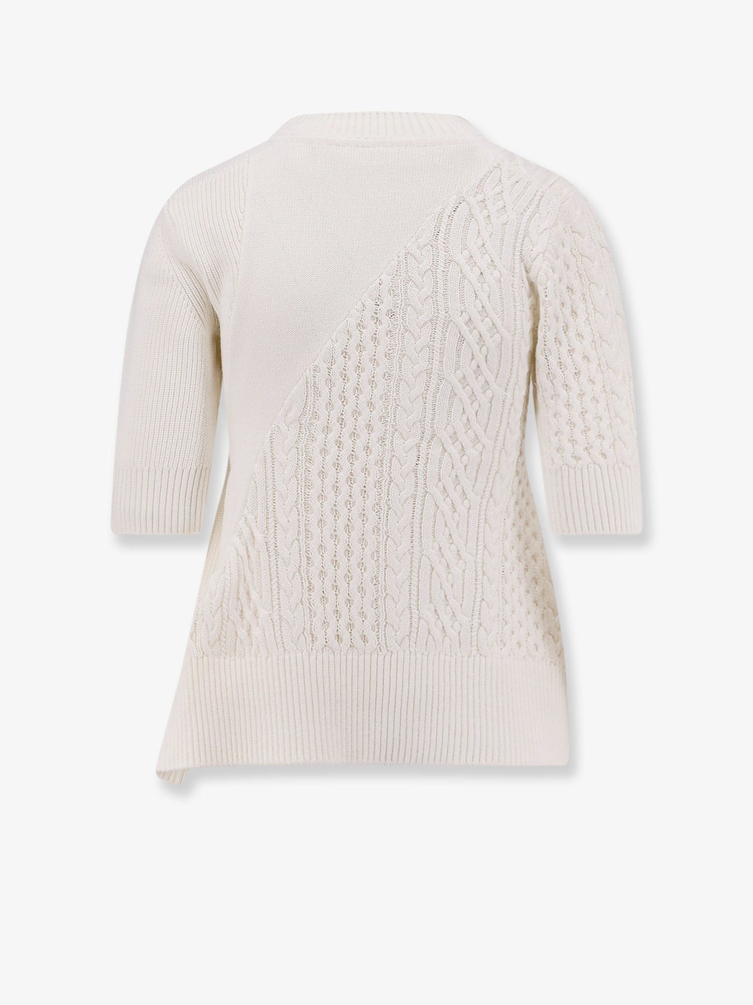 Sacai Asymmetrical Cotton Blend Sweater Size M / US 6-8 / IT 42-44 - 2 Thumbnail