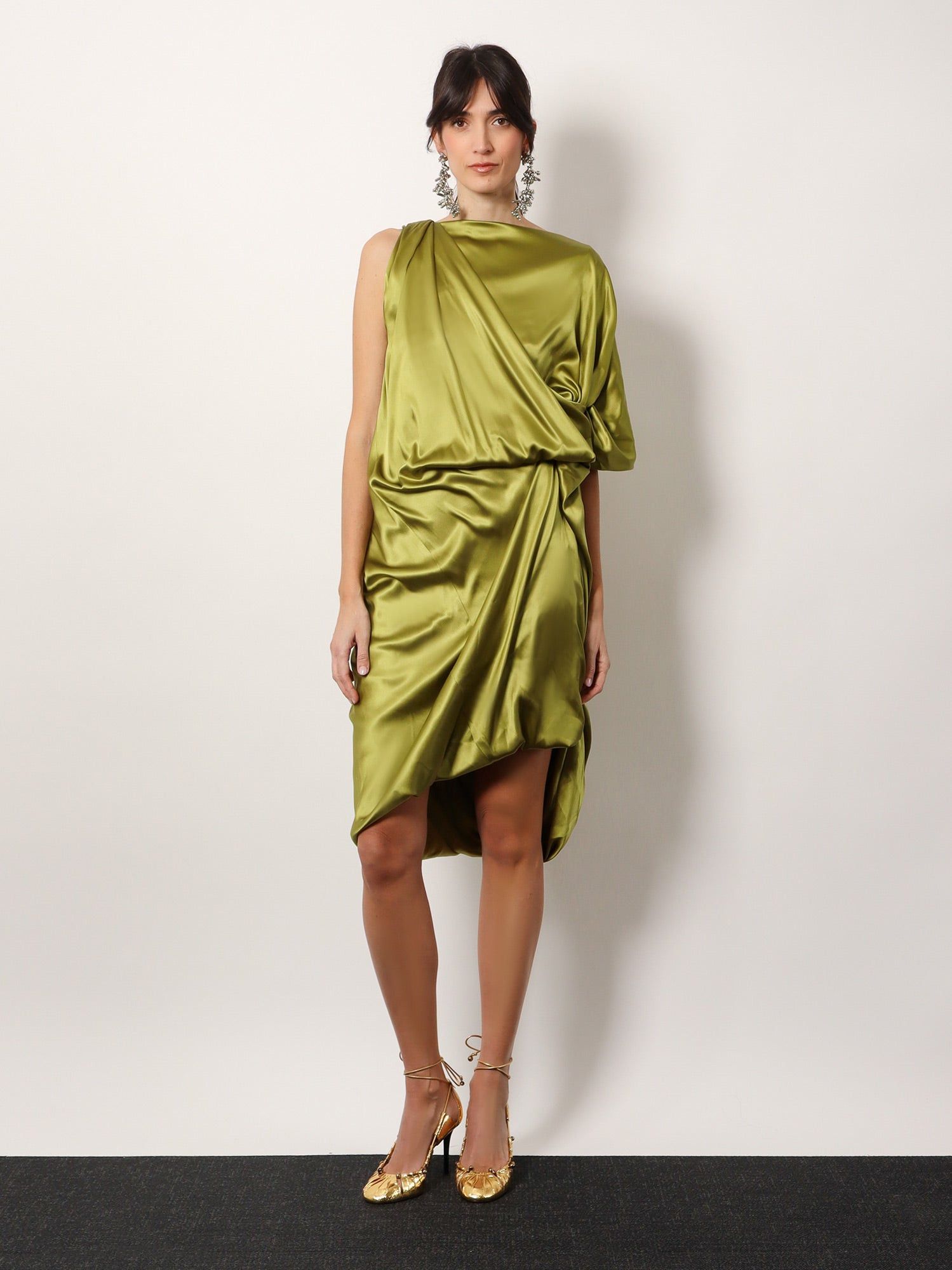 Dries Van Noten Dalant Silk Dress With Lateral Knot Size M / US 6-8 / IT 42-44 - 4 Thumbnail