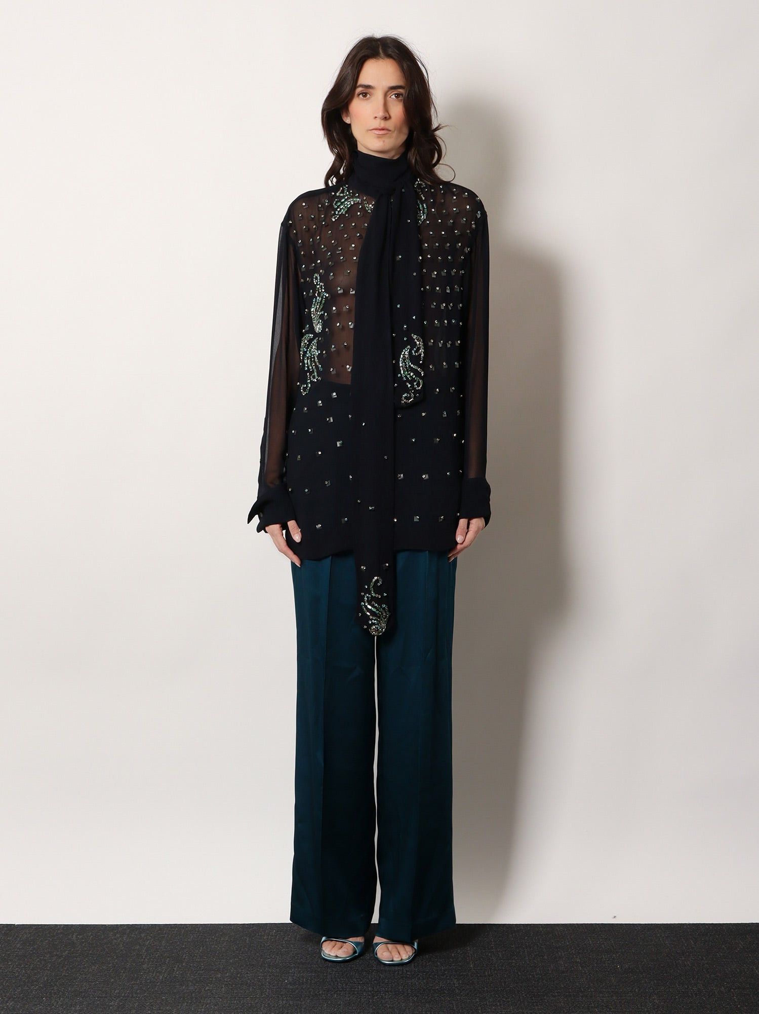 Dries Van Noten Viscose Shirt With Rhinestones Size M / US 6-8 / IT 42-44 - 2 Thumbnail