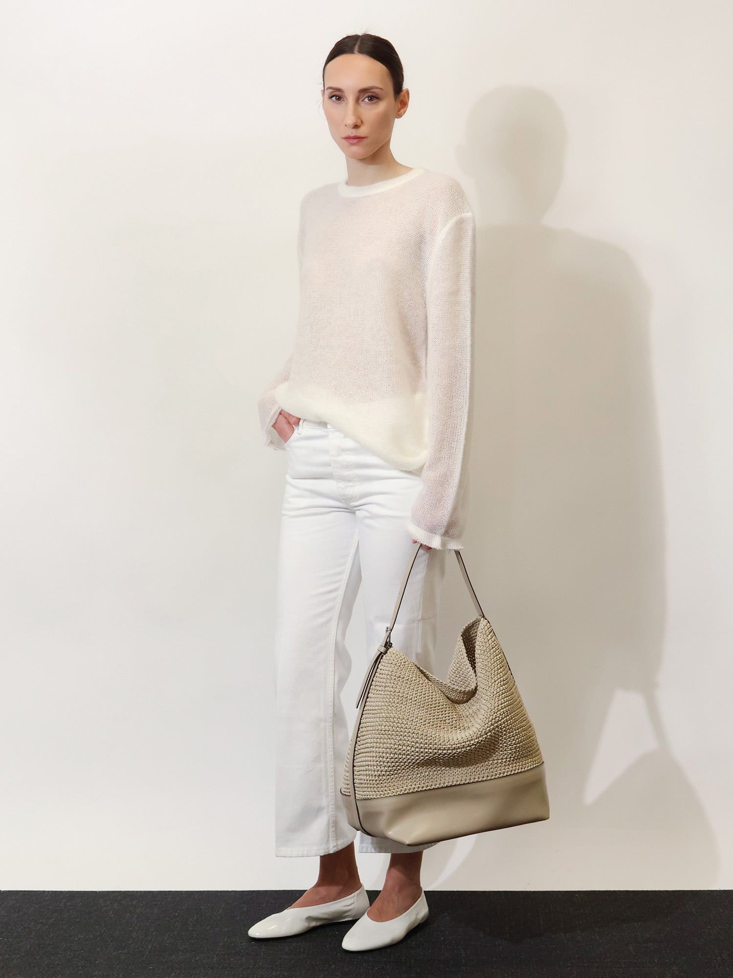 Toteme Leather Shoulder Bag With Woven Pattern Size ONE SIZE - 4 Thumbnail