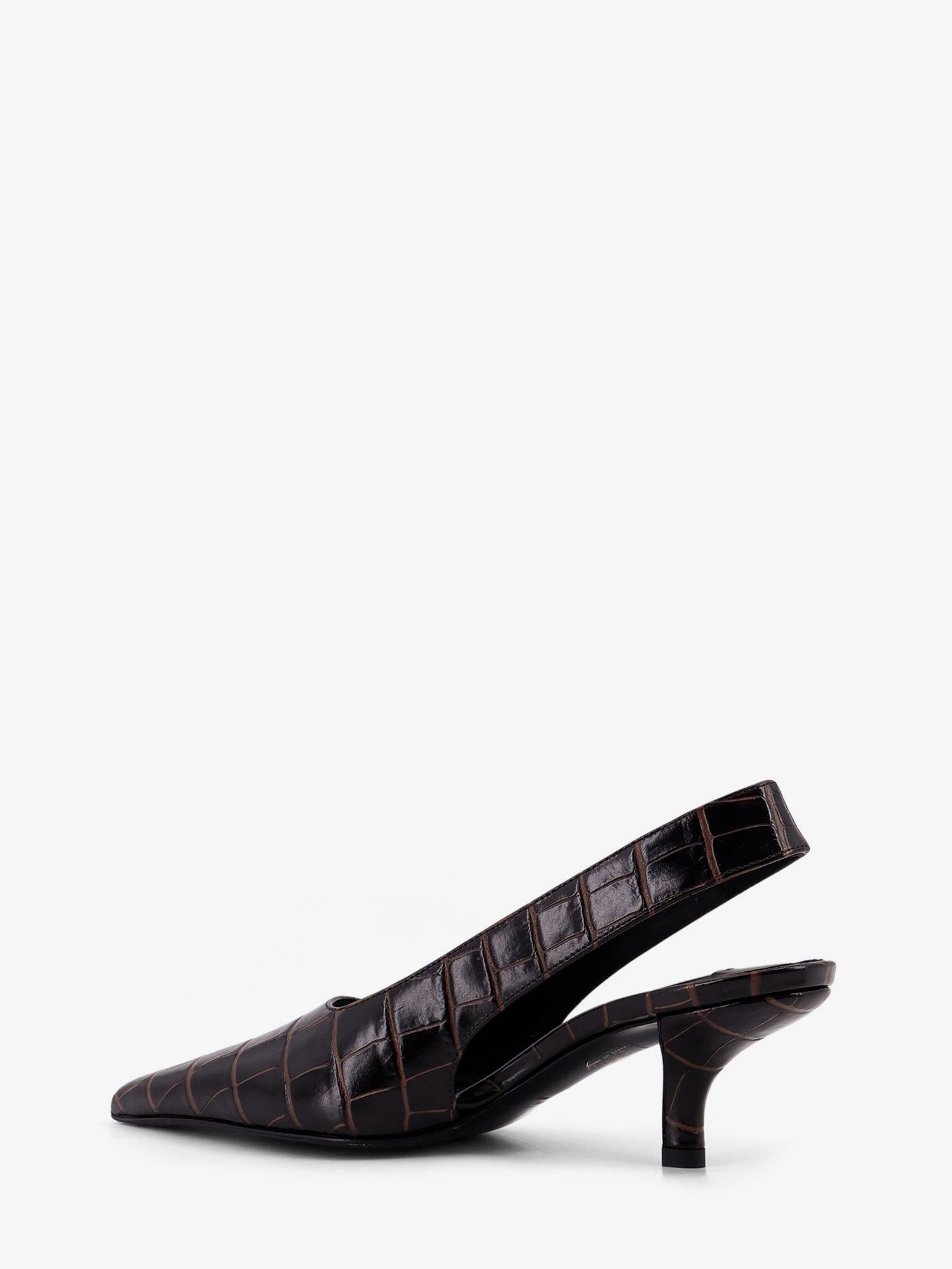 Toteme Leather Slingback Pumps With Embossed Croco Print Size US 6 / IT 36 - 3 Thumbnail