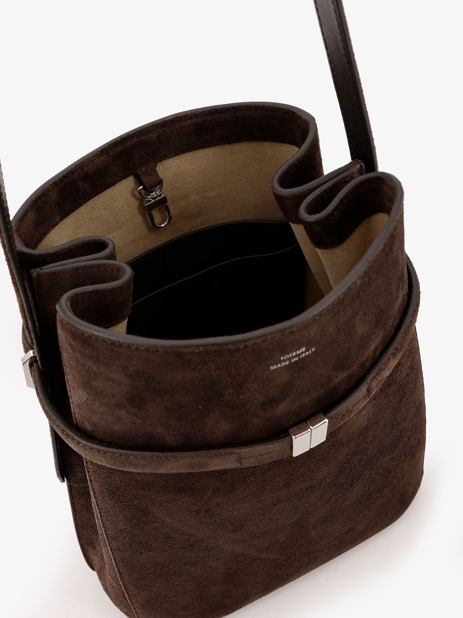Toteme Suede Shoulder Bag With Metal Detail On The Front Size ONE SIZE - 3 Thumbnail