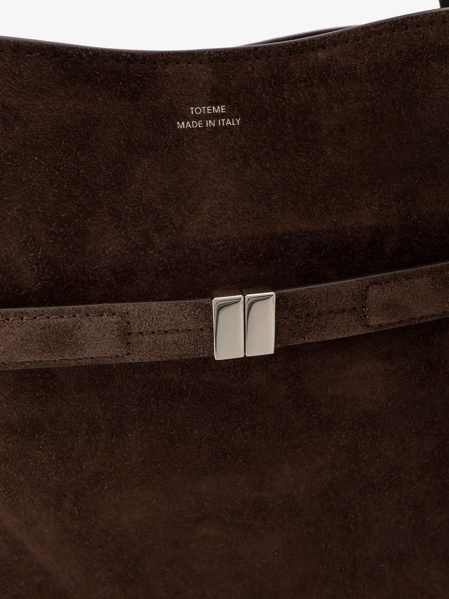 Toteme Suede Shoulder Bag With Metal Detail On The Front Size ONE SIZE - 4 Thumbnail