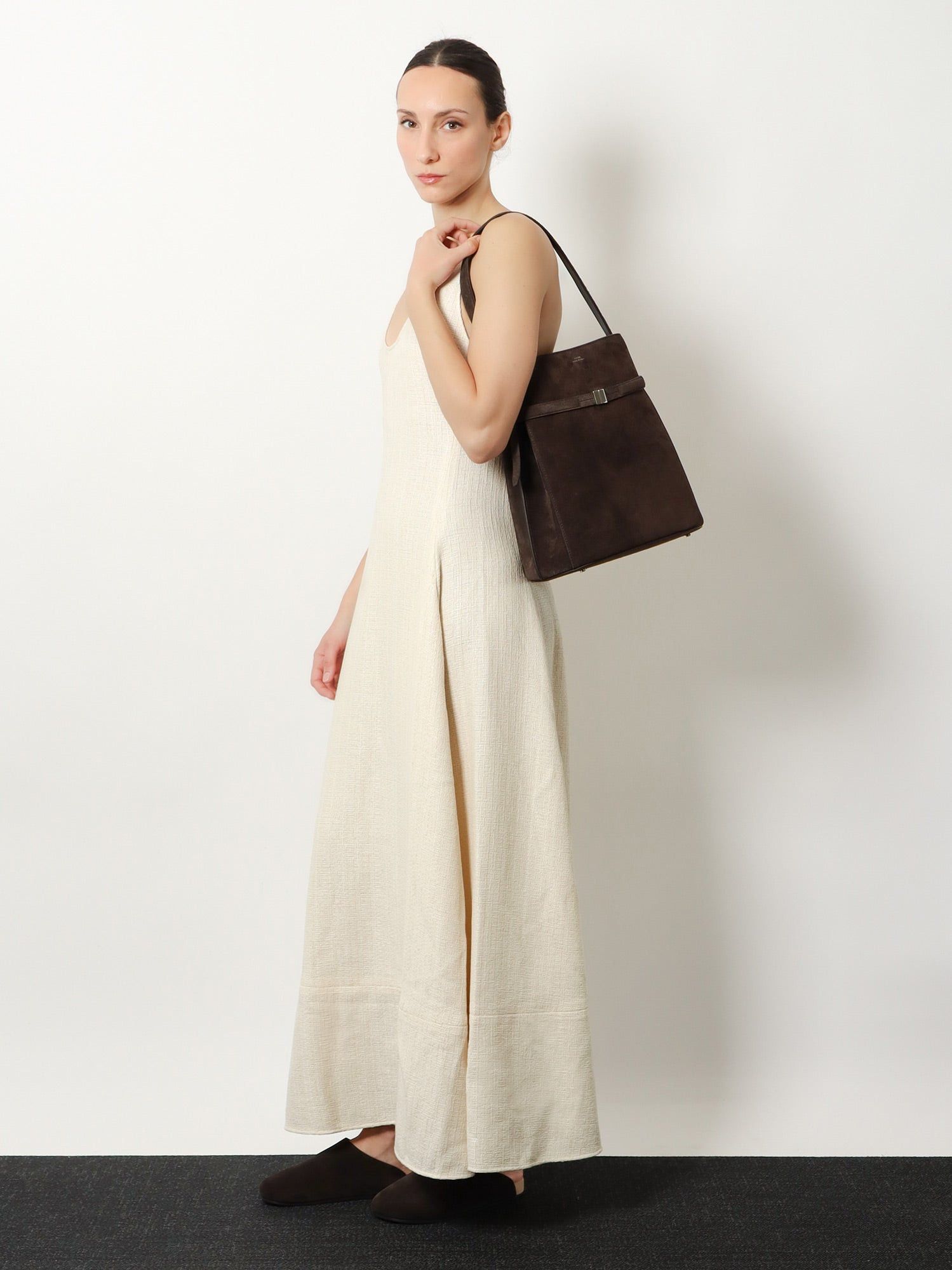 Toteme Suede Shoulder Bag With Metal Detail On The Front Size ONE SIZE - 5 Thumbnail
