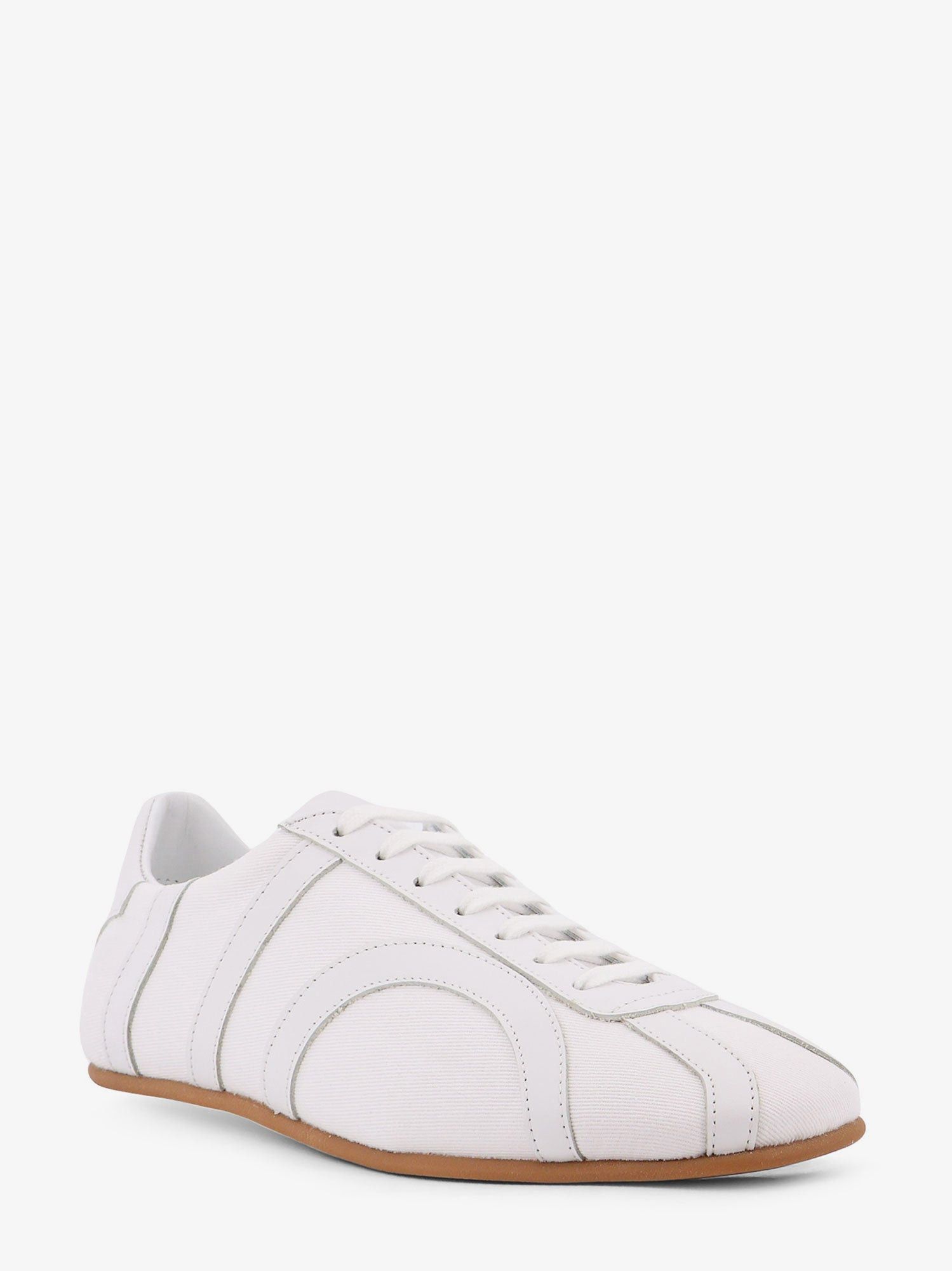 Toteme Canvas Low-Top Sneakers With Leather Profiles Size US 7 / IT 37 - 2 Thumbnail