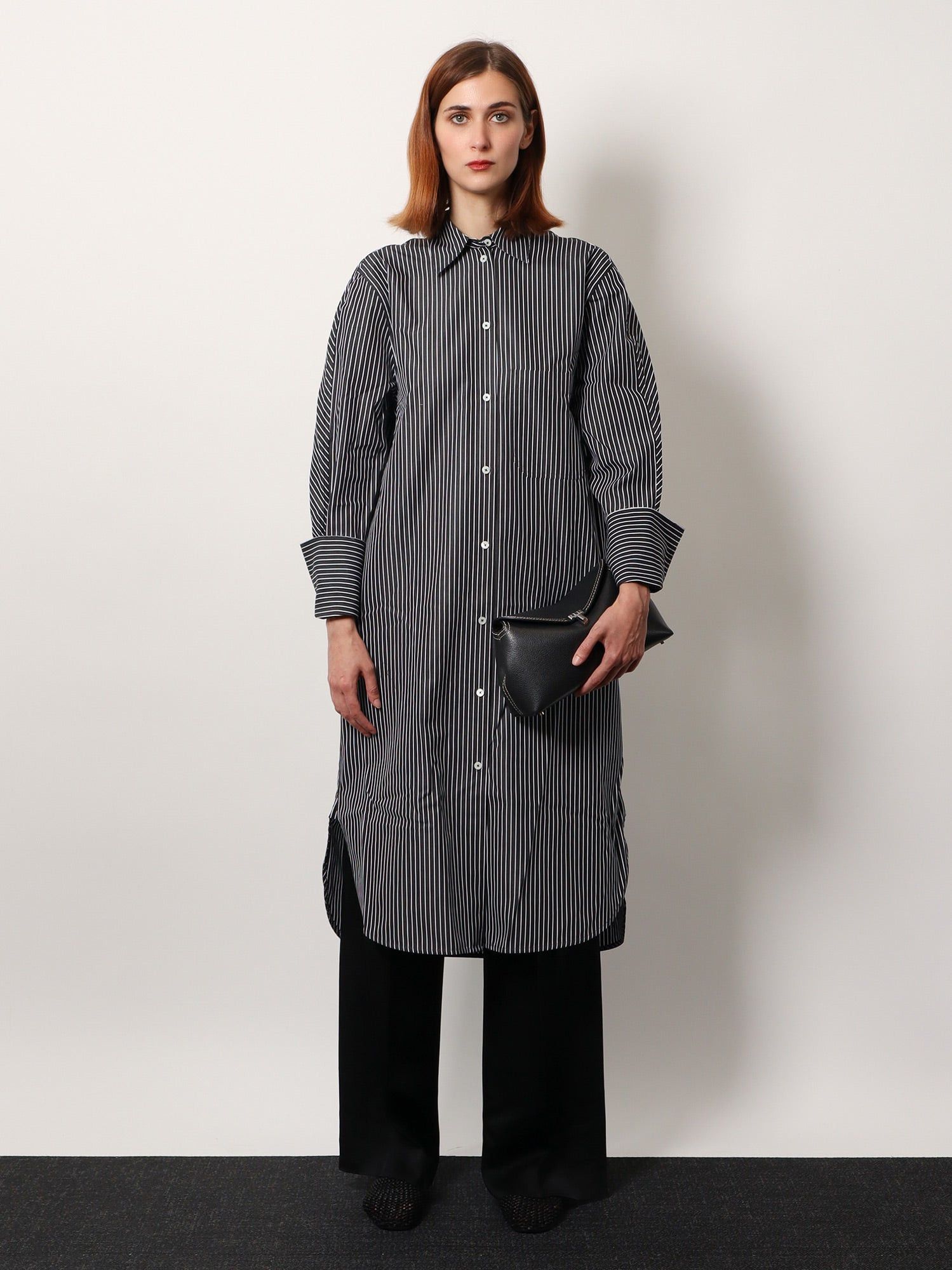 Toteme Striped Kimono-Sleeve Shirtdress Size M / US 6-8 / IT 42-44 - 2 Thumbnail