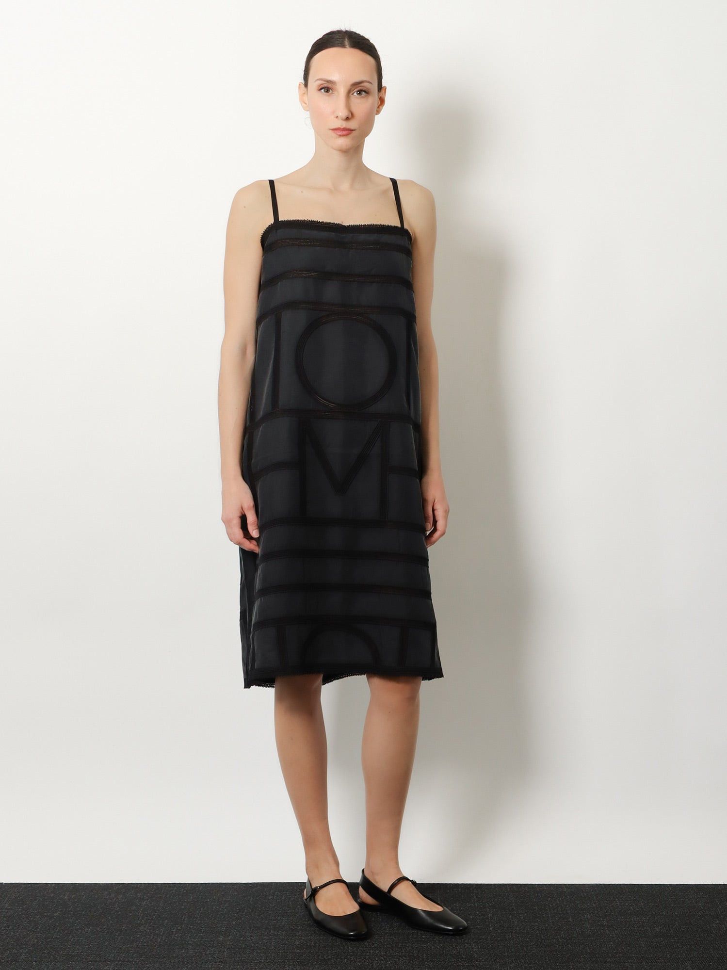 Toteme Short Silk Dress With All-Over Monogram Size M / US 6-8 / IT 42-44 - 4 Thumbnail