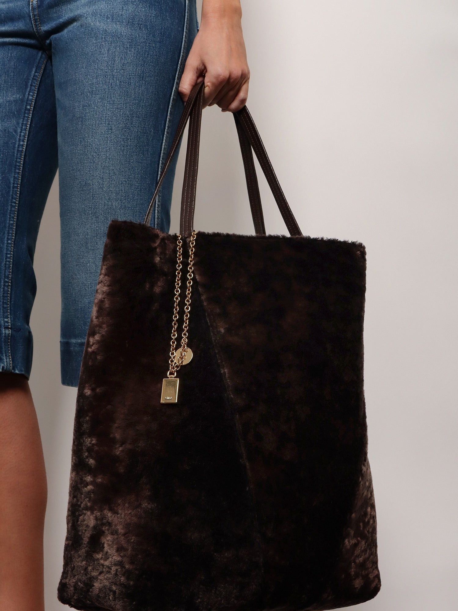 Chloe Spin Shearling Shoulder Bag Size ONE SIZE - 4 Thumbnail