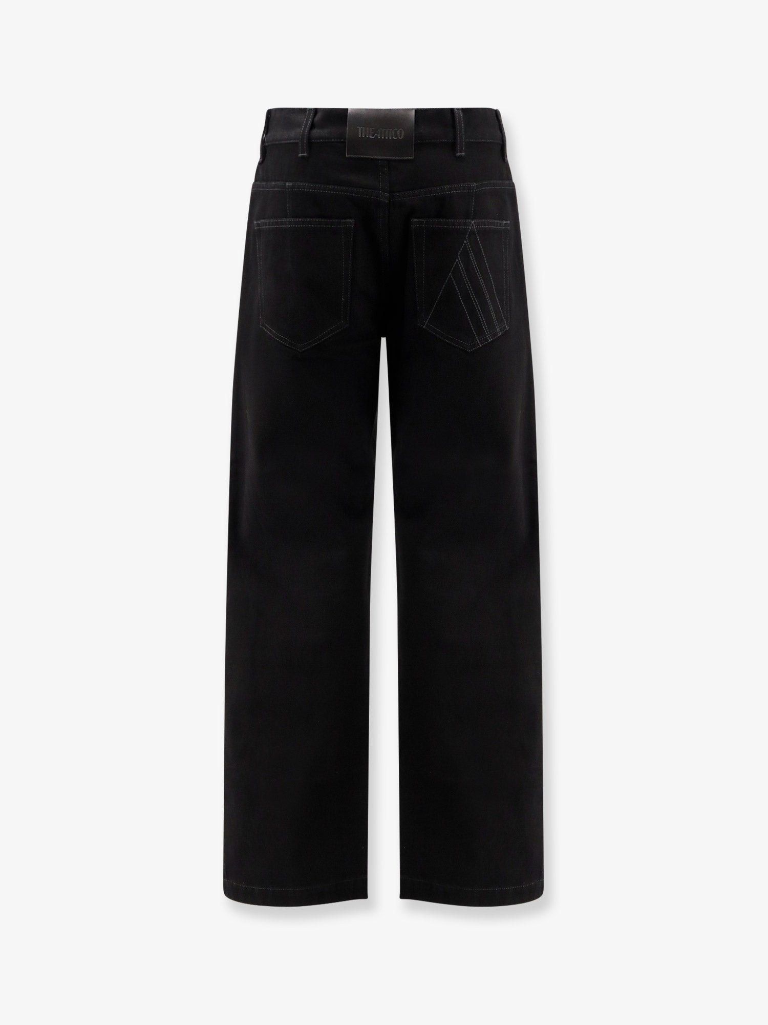 The Attico Black Denim Trousers Size 28" / US 6 / IT 42 - 2 Thumbnail