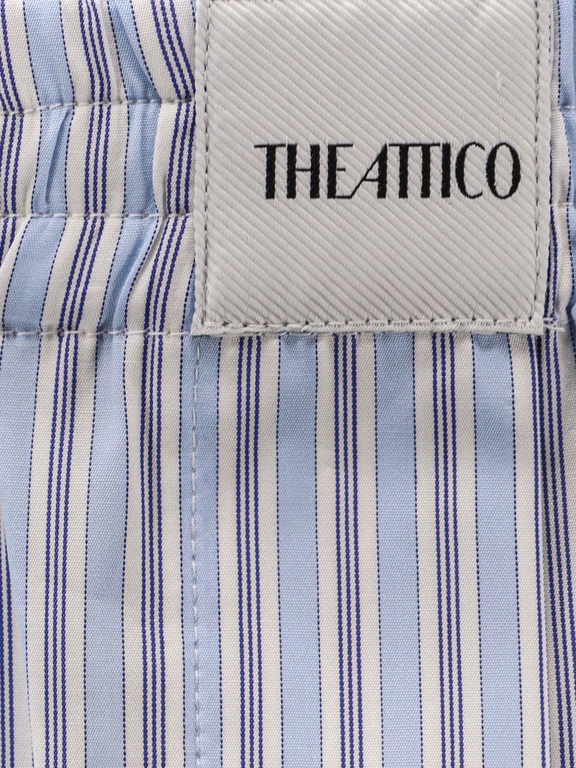 The Attico Striped Cotton Shorts Size 26" / US 2 / IT 38 - 3 Thumbnail