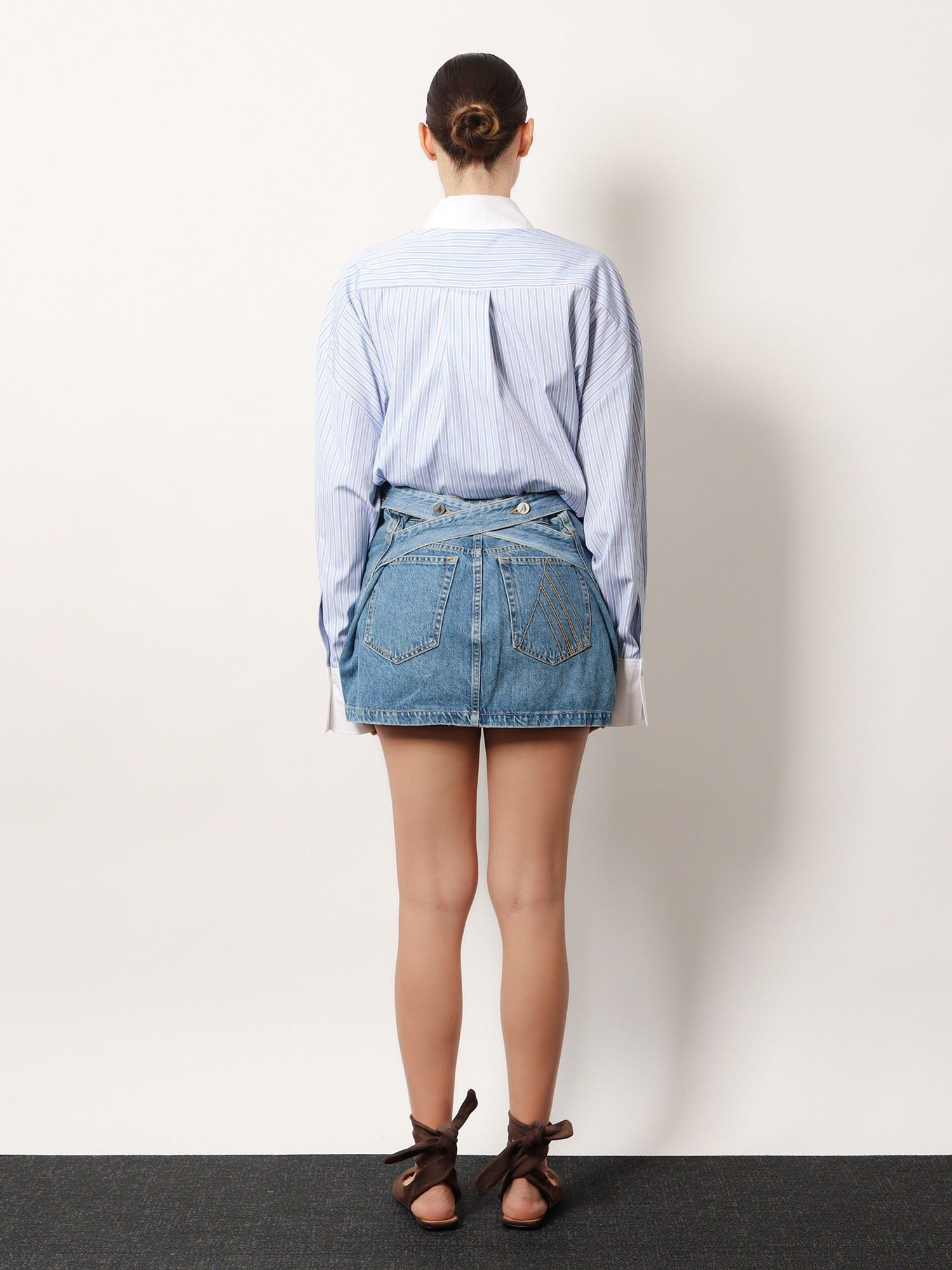 The Attico Denim Skirt With Belt Size 28" / US 6 / IT 42 - 5 Thumbnail