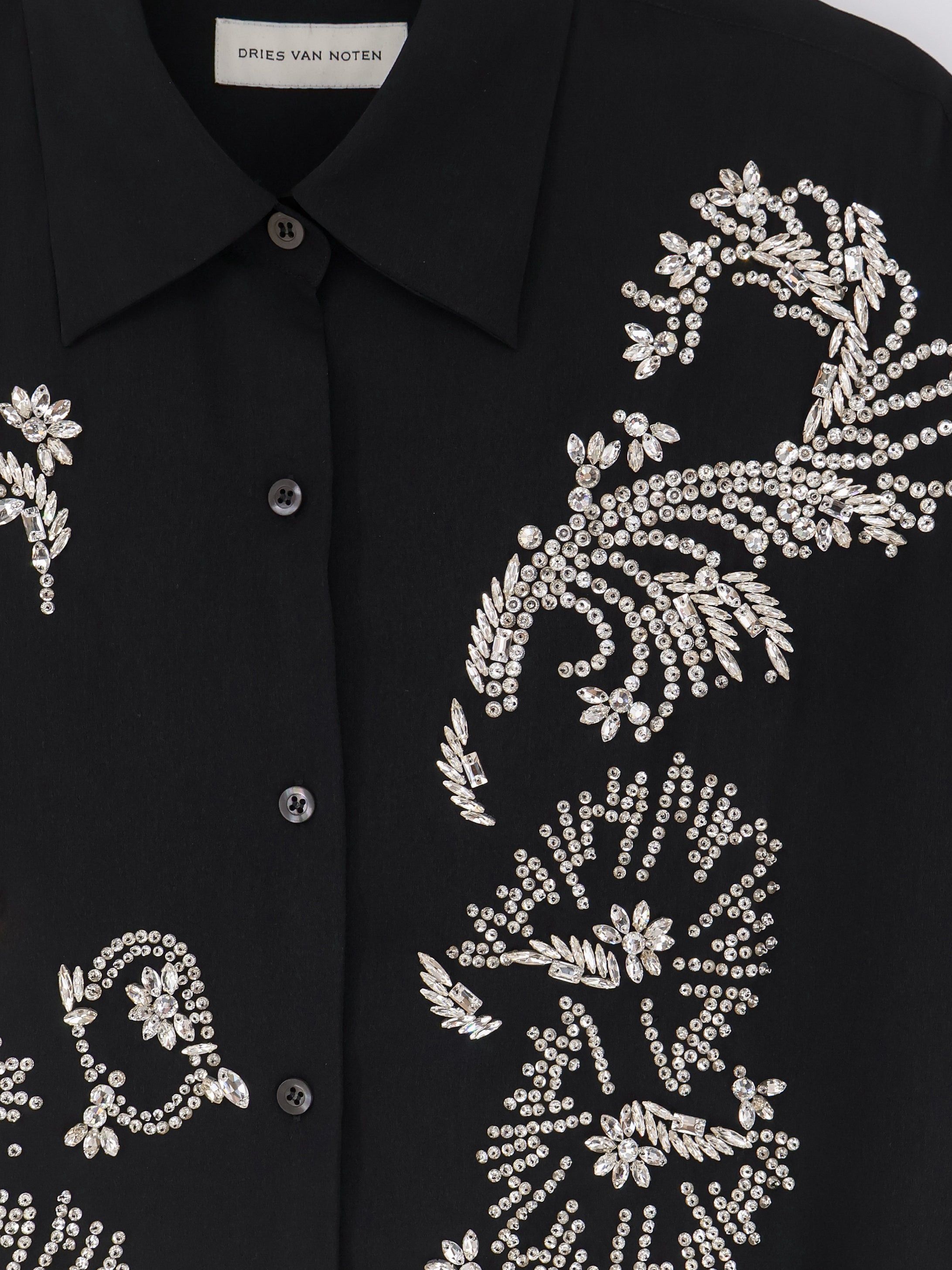 Dries Van Noten Casia Shirt With Rhinestones Size M / US 6-8 / IT 42-44 - 5 Thumbnail