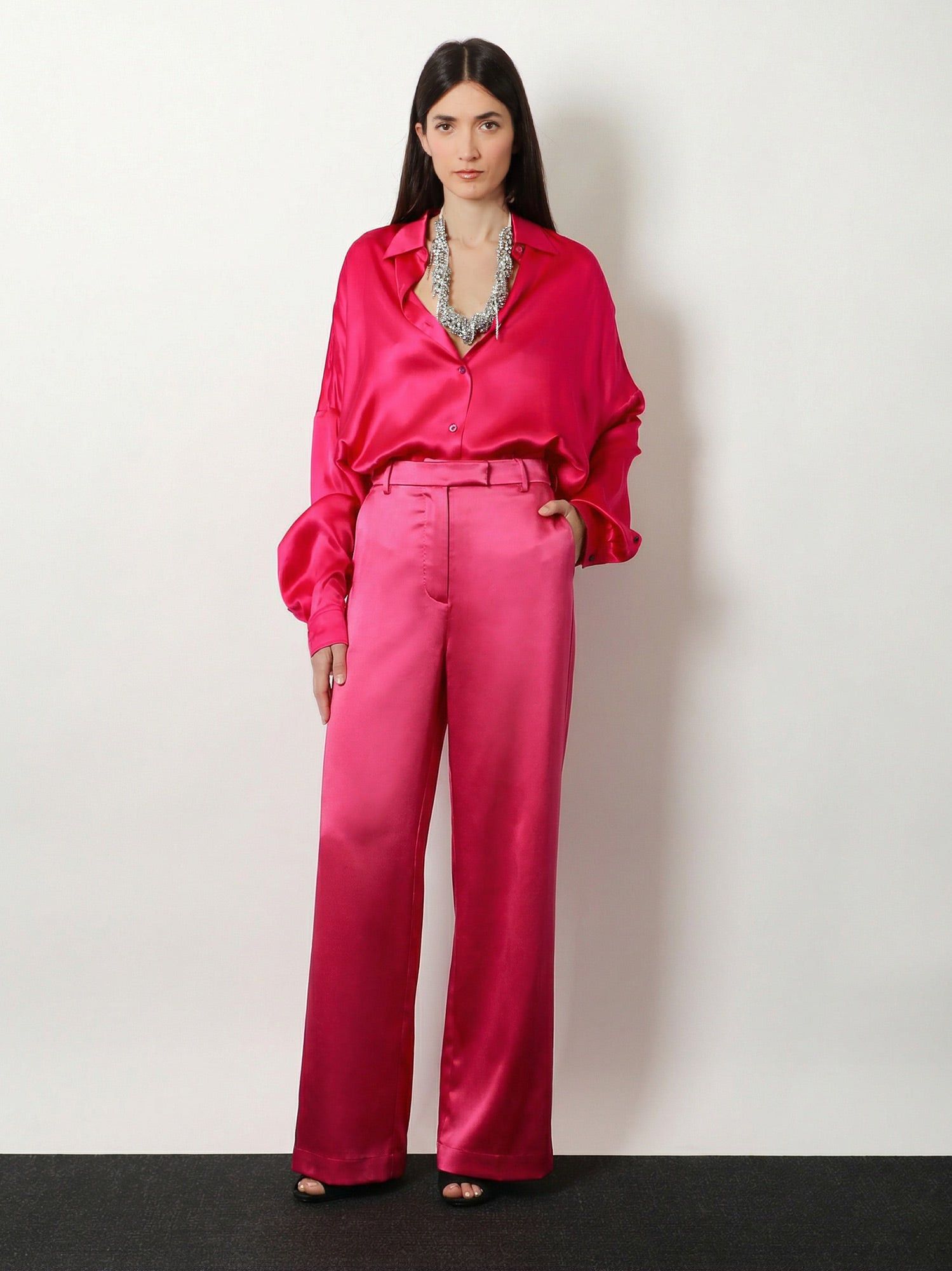Dries Van Noten Penn Satin Trousers Size 28" / US 6 / IT 42 - 4 Thumbnail