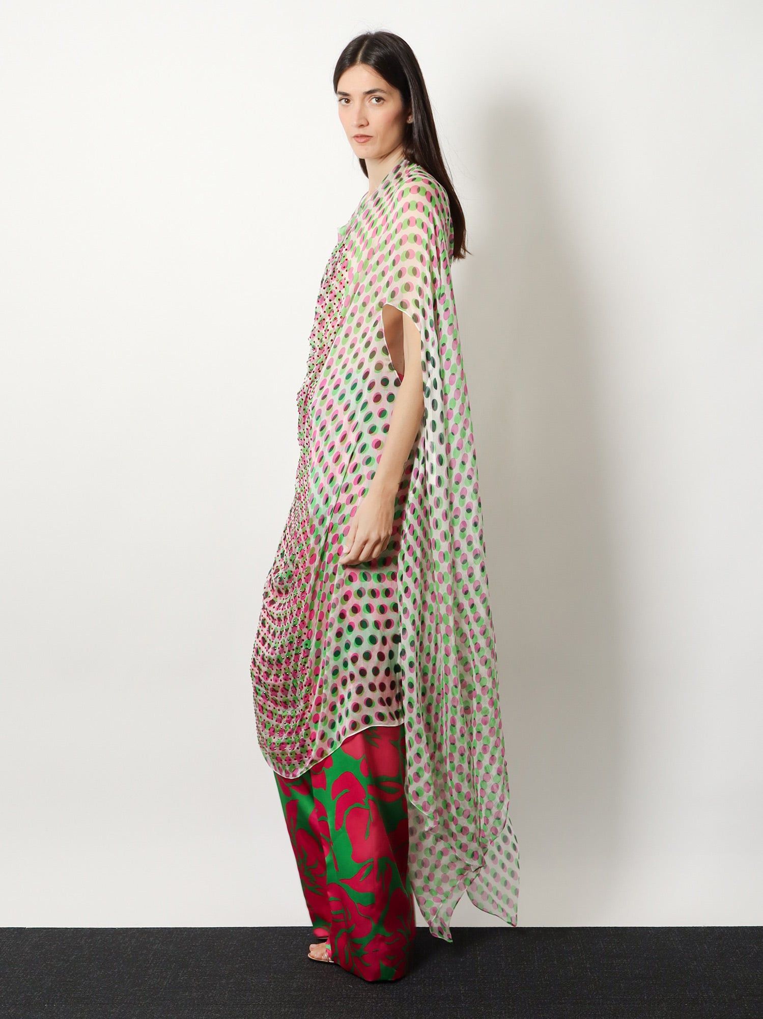 Dries Van Noten Multicolor Silk Dress Size M / US 6-8 / IT 42-44 - 2 Thumbnail
