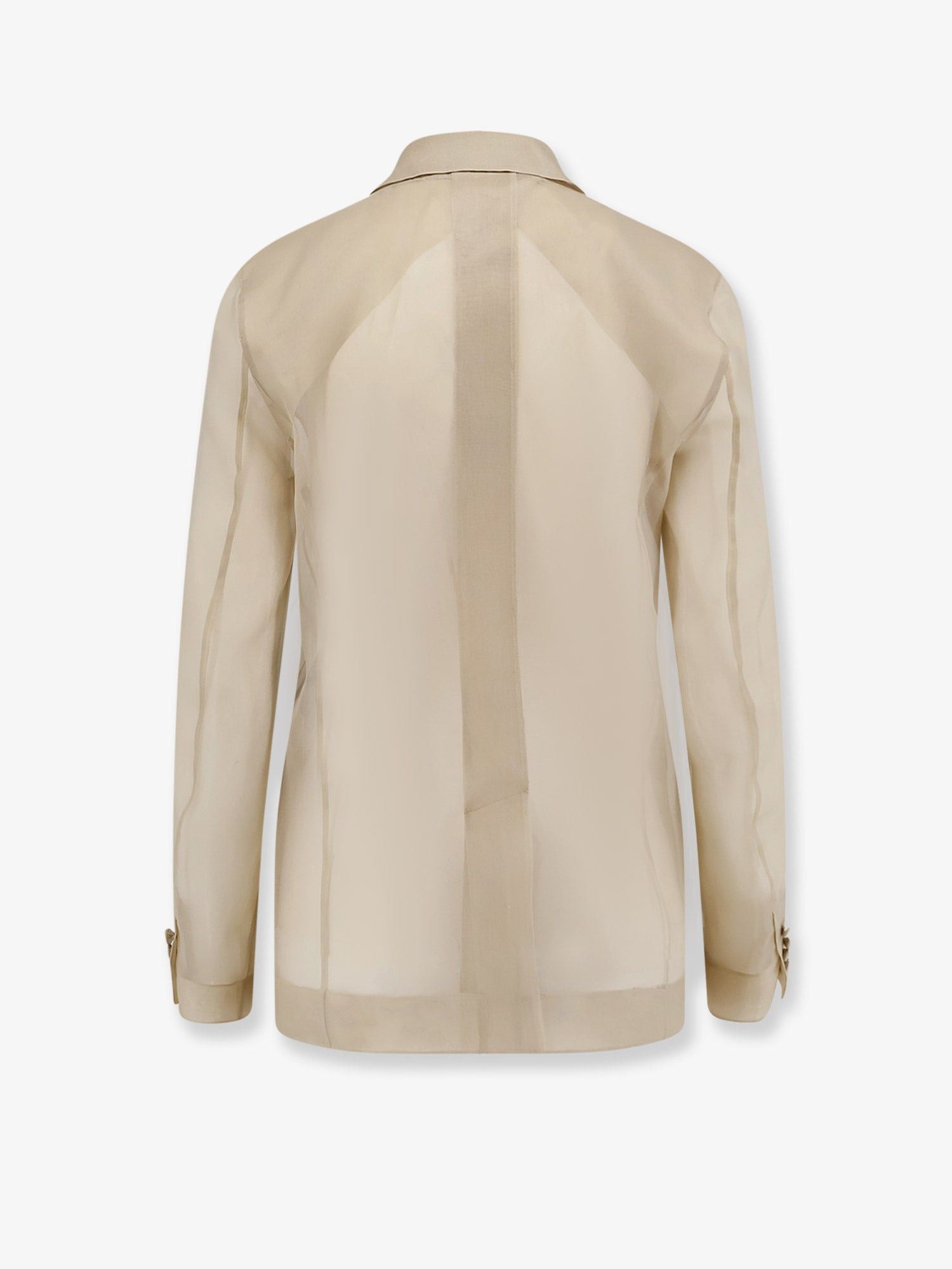 Max Mara Mxeslogan Silk Blazer Size L / US 10 / IT 46 - 2 Thumbnail
