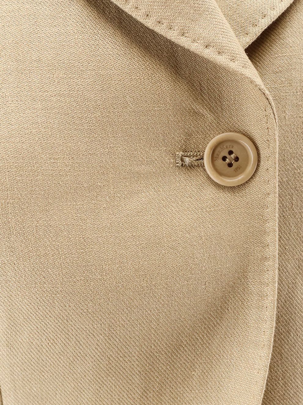Max Mara Mxsbuono Linen Blazer Size M / US 6-8 / IT 42-44 - 3 Thumbnail