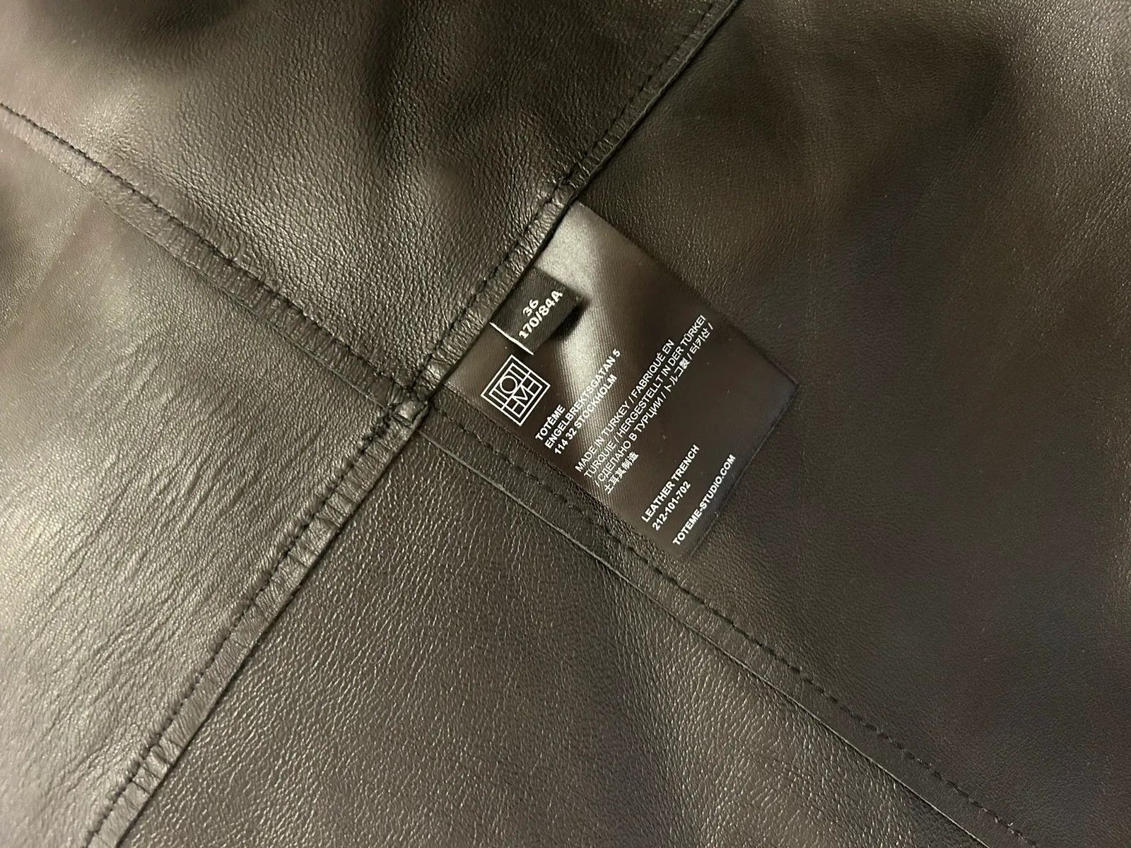 Toteme Toteme Leather Trench Coat Size XS / US 0-2 / IT 36-38 - 7 Thumbnail