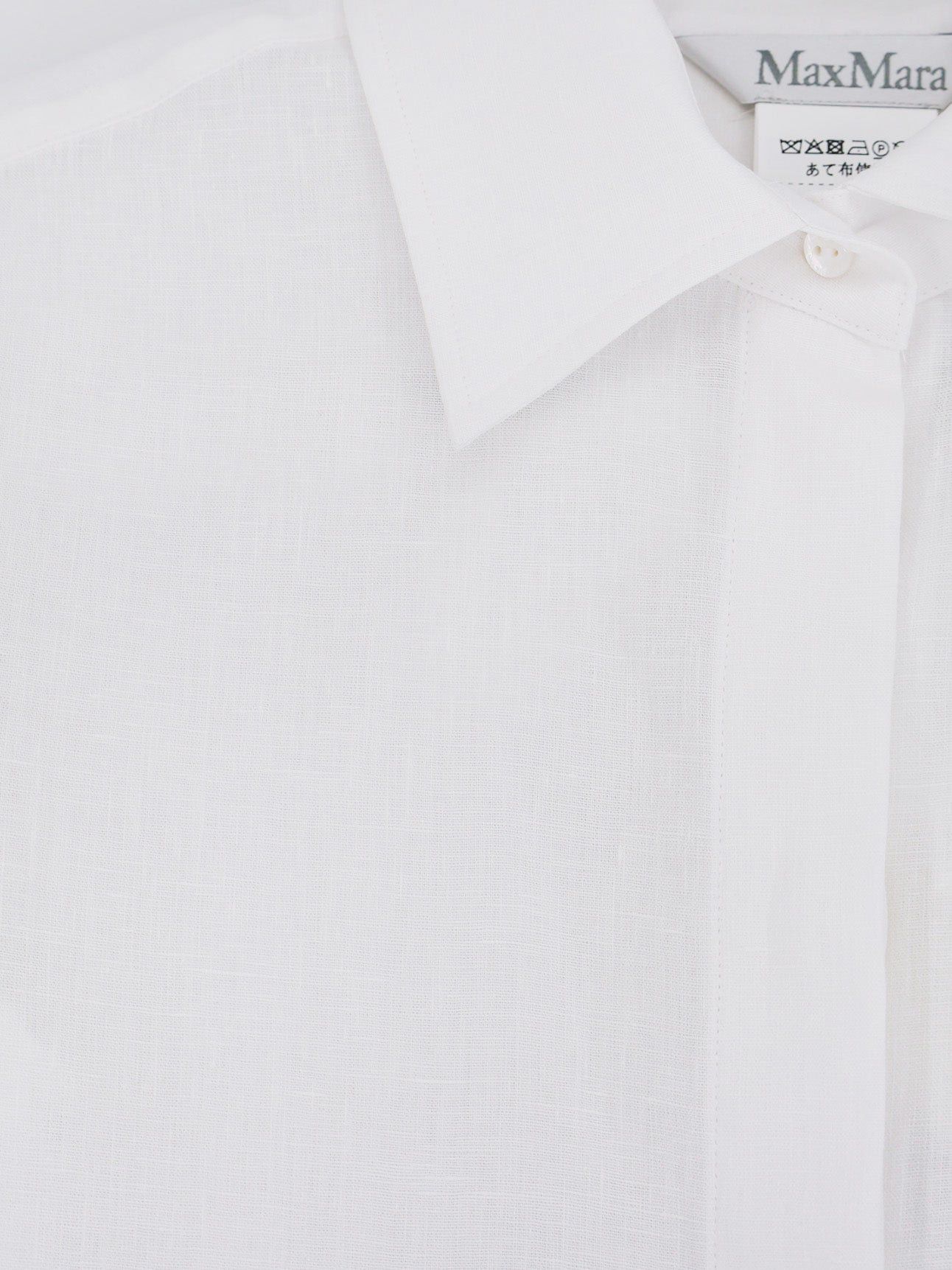 Max Mara Mxmfalasco Linen Shirt Size L / US 10 / IT 46 - 3 Thumbnail