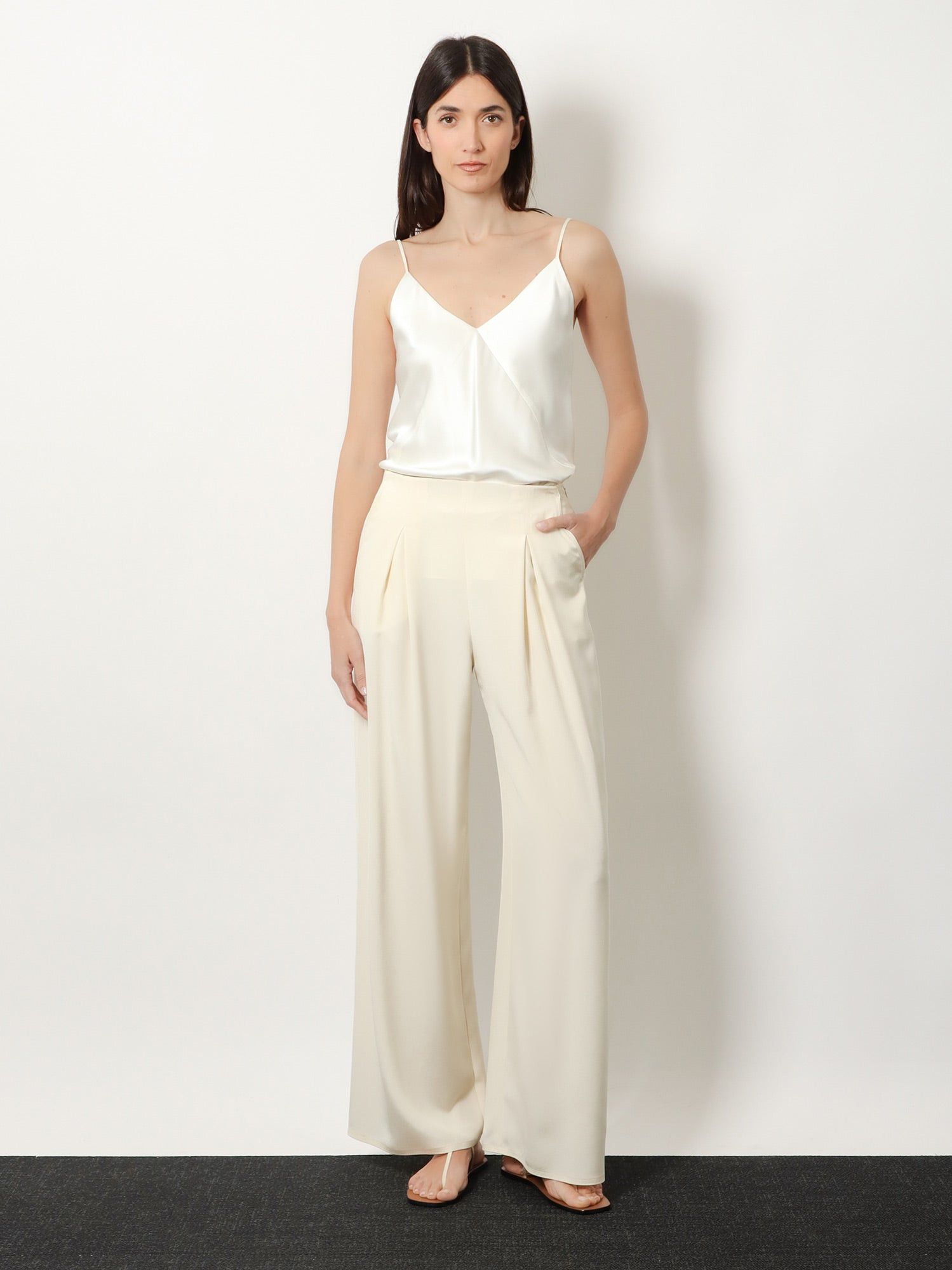 Max Mara Mxppalude Silk Trousers Size 32" / US 10 / IT 46 - 4 Thumbnail