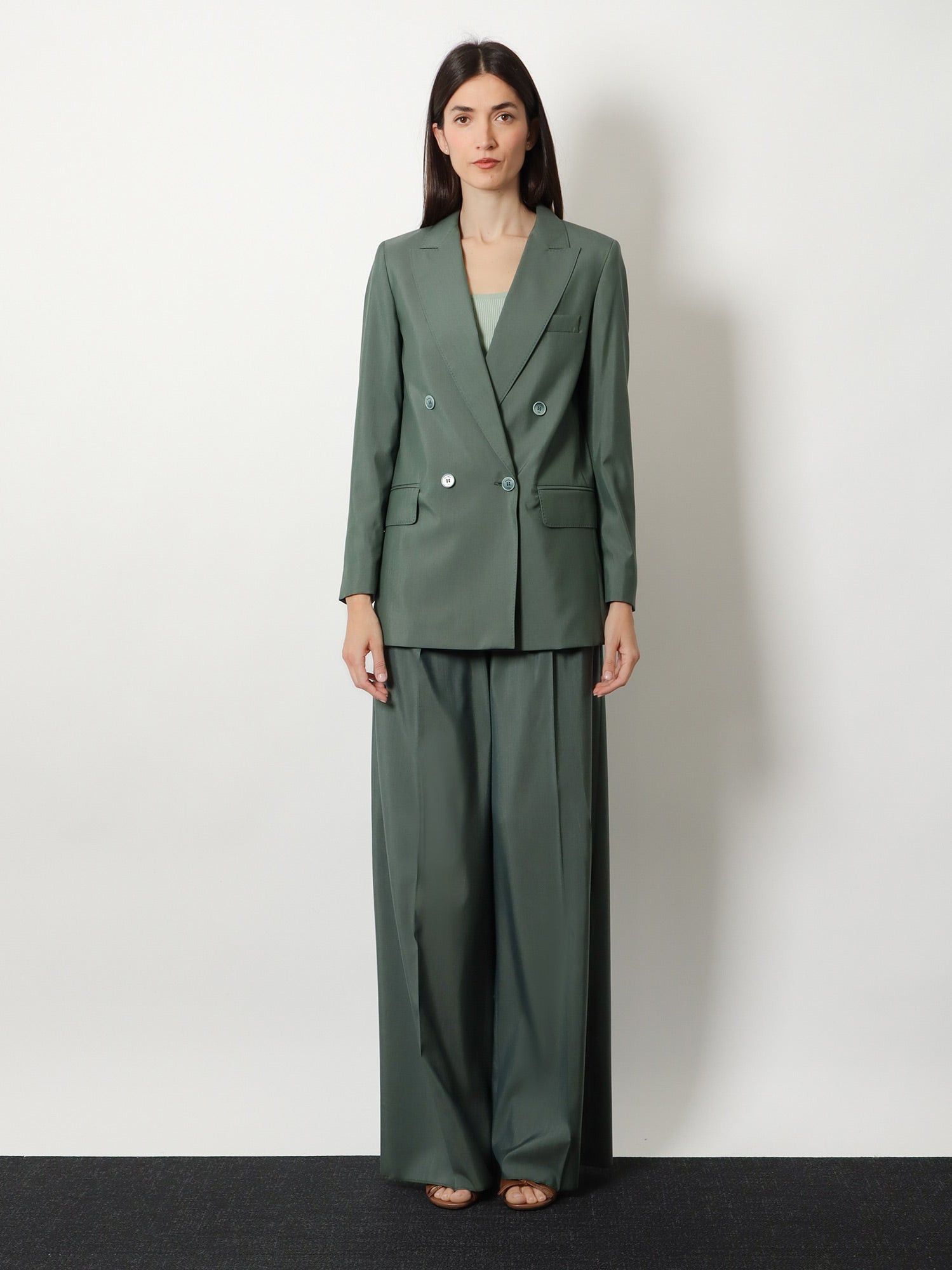 Max Mara Mxmgiallo Virgin Wool And Silk Trousers Size 27" / US 4 / IT 40 - 4 Thumbnail