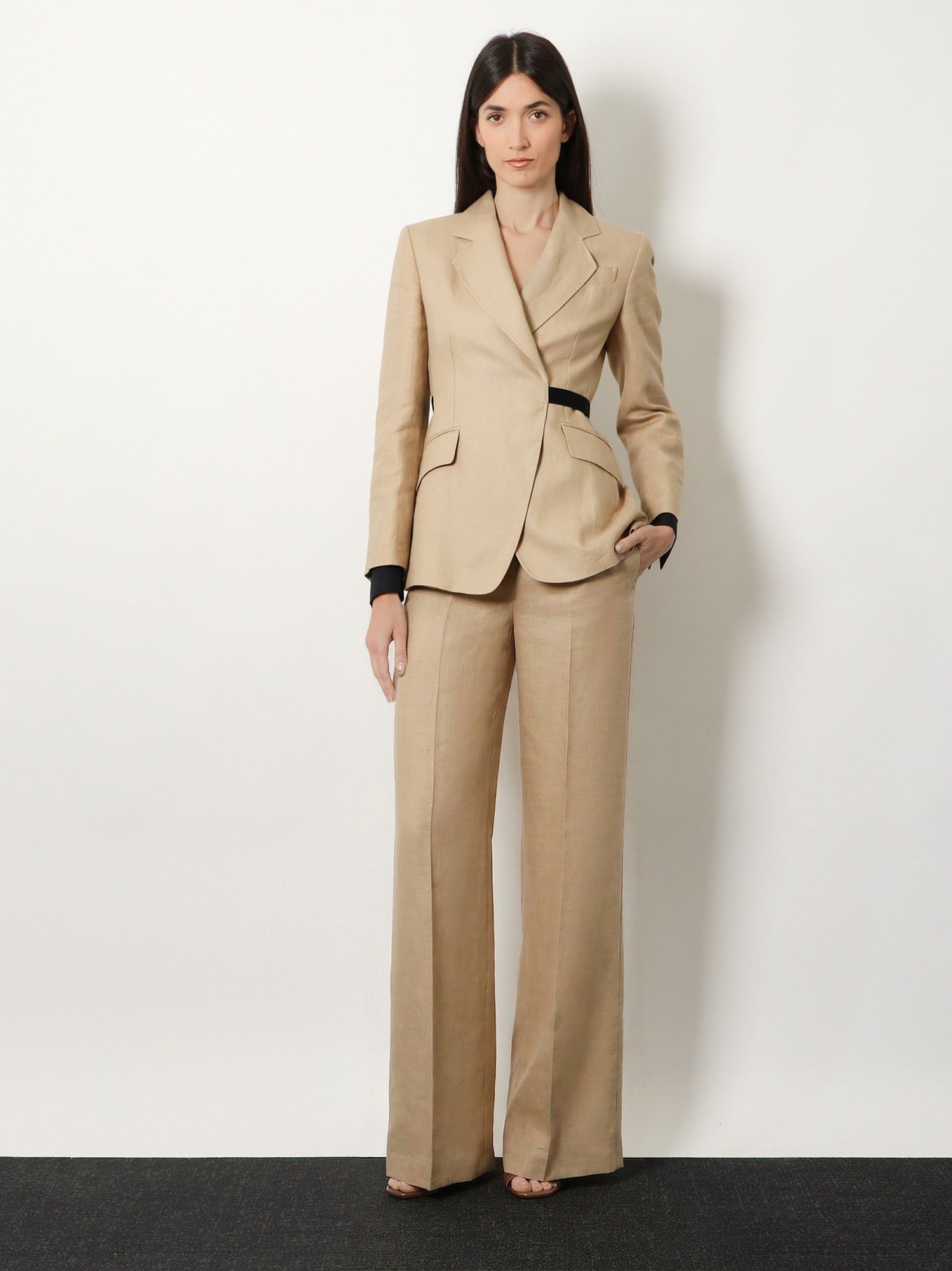 Max Mara Mxsbig Linen Trousers Size 27" / US 4 / IT 40 - 4 Thumbnail