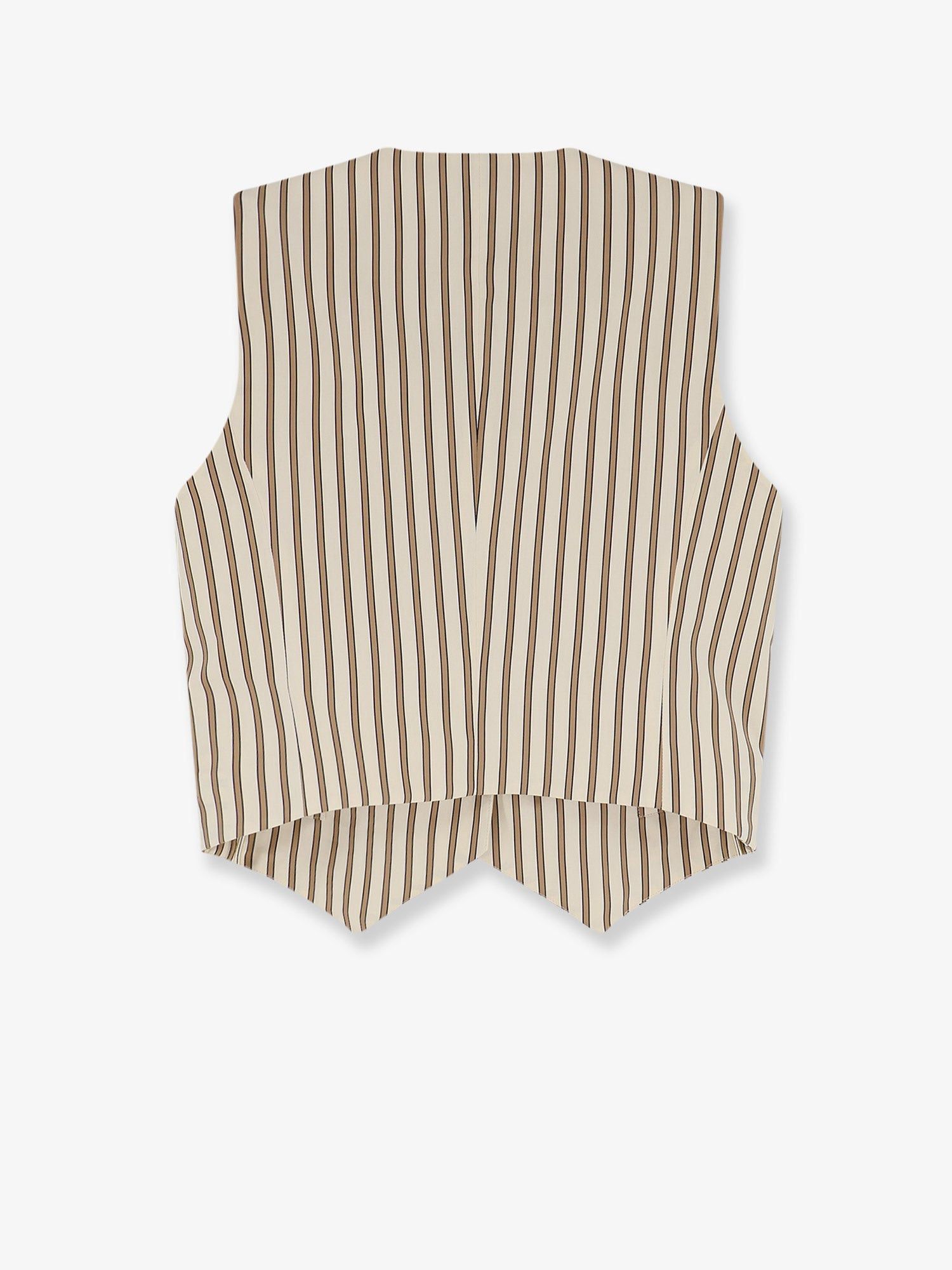Max Mara Mxmfauno Striped Cotton And Silk Vest Size S / US 4 / IT 40 - 2 Thumbnail