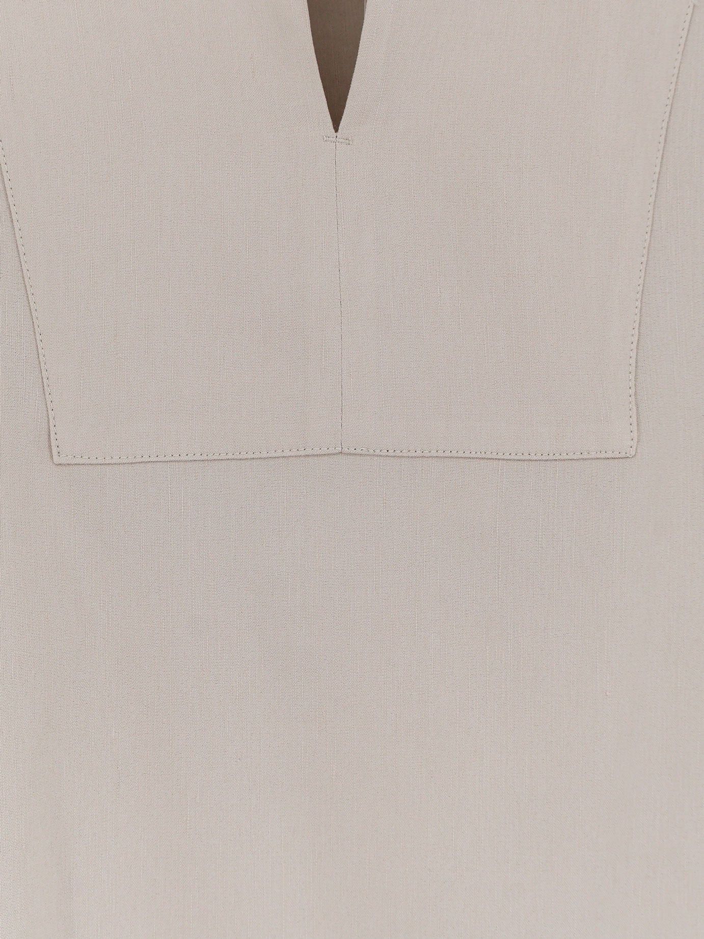 Max Mara Mxpsospiro Linen And Viscose Shirt Size M / US 6-8 / IT 42-44 - 3 Thumbnail
