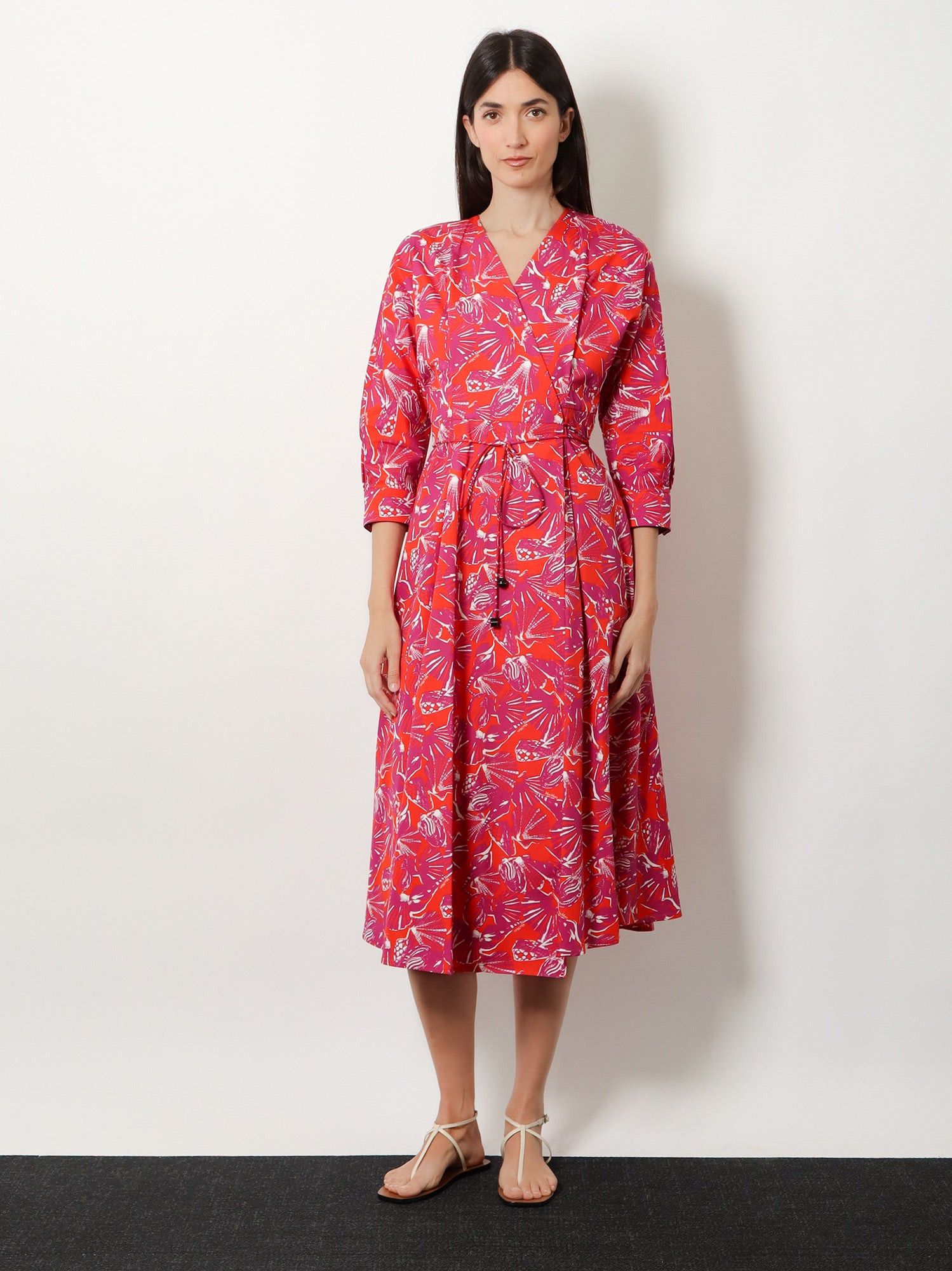 Max Mara Mxmcamino Printed Cotton Dress Size M / US 6-8 / IT 42-44 - 4 Thumbnail