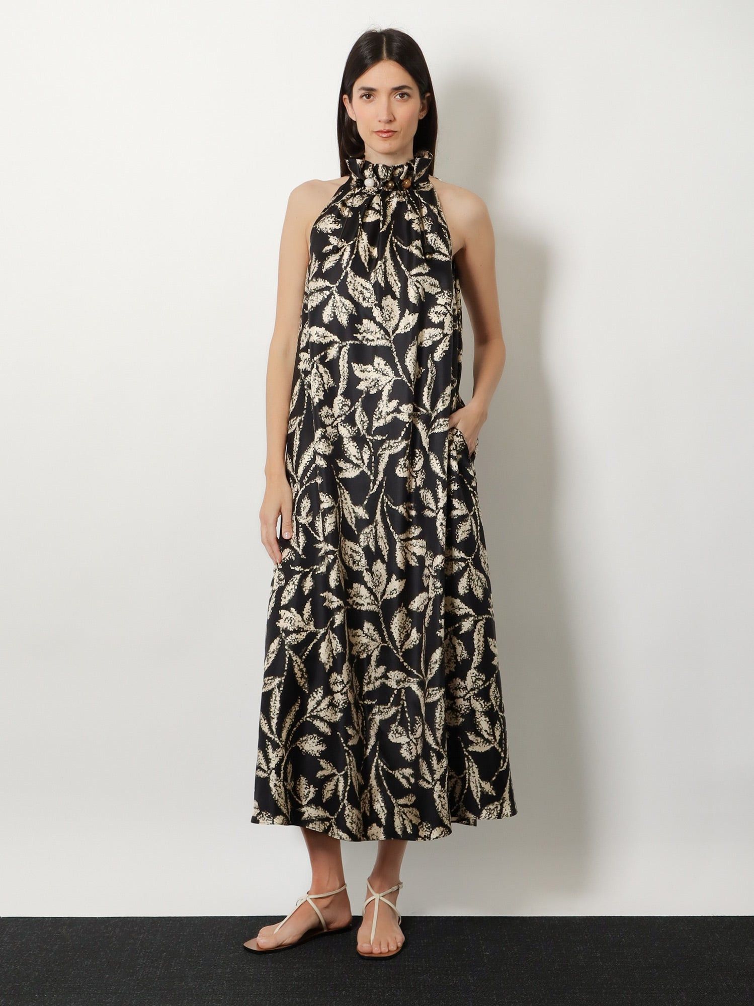 Max Mara Mxmcartone Silk Dress Size M / US 6-8 / IT 42-44 - 4 Thumbnail