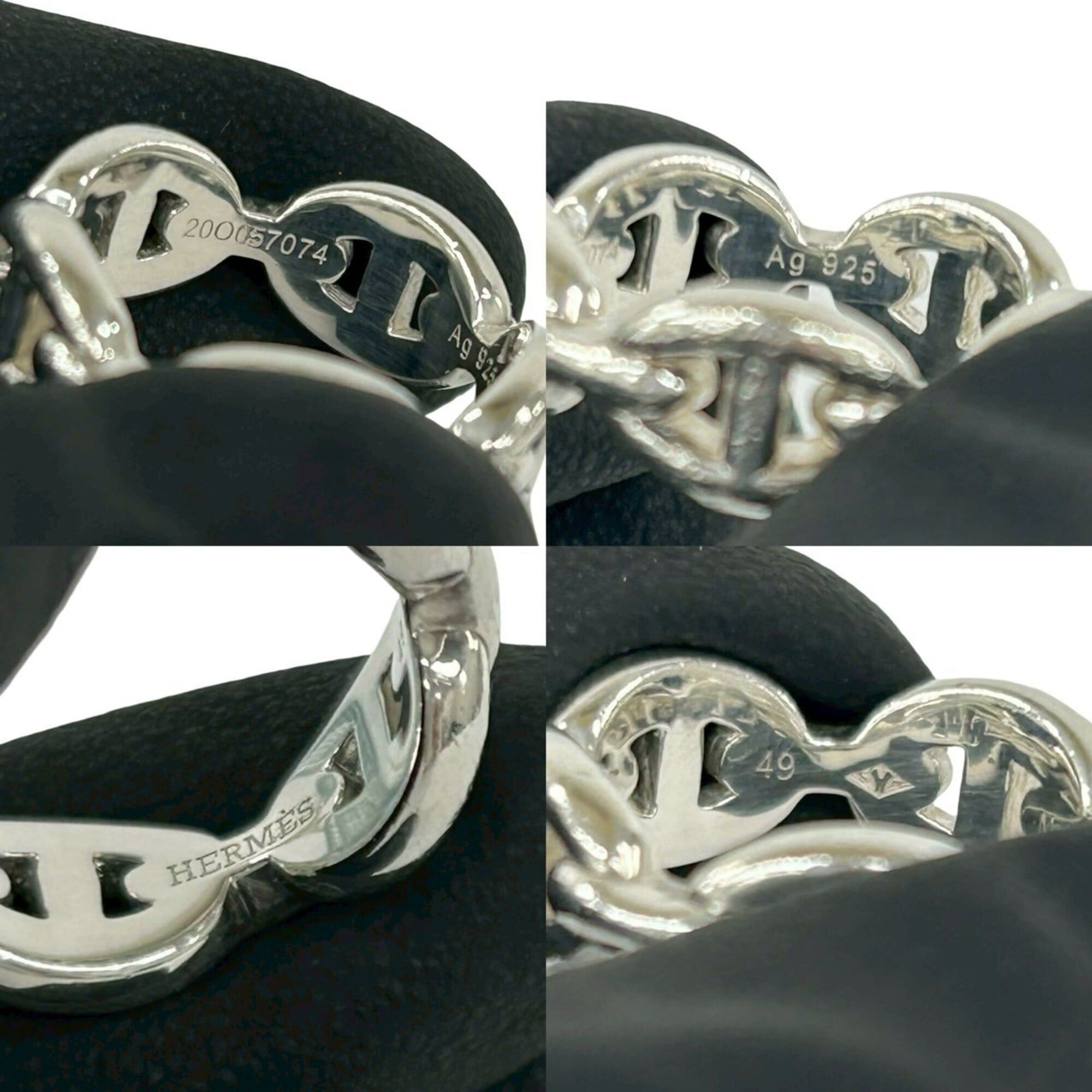 Hermes Hermes Enchainée Sterling Silver 925 Ring Finger Accessory 16459 Size ONE SIZE - 3 Thumbnail
