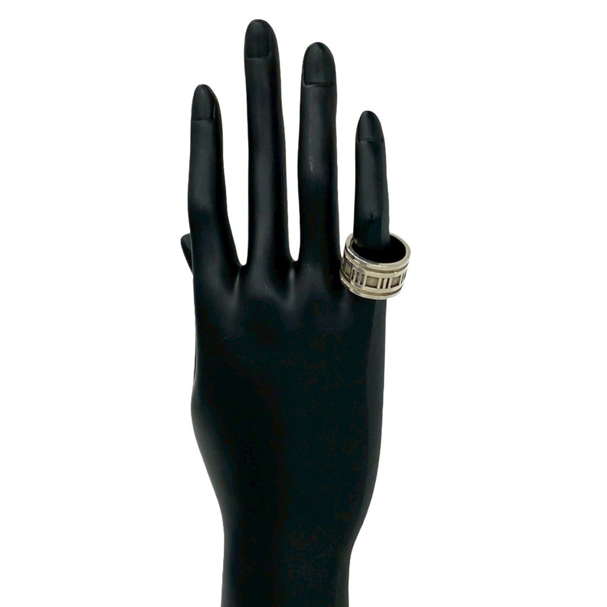 Tiffany & Co. TIFFANY&Co. Tiffany Vintage Atlas Wide Ring 925 Sterling Silver Accessory for Women 33144 Size ONE SIZE - 2 Thumbnail