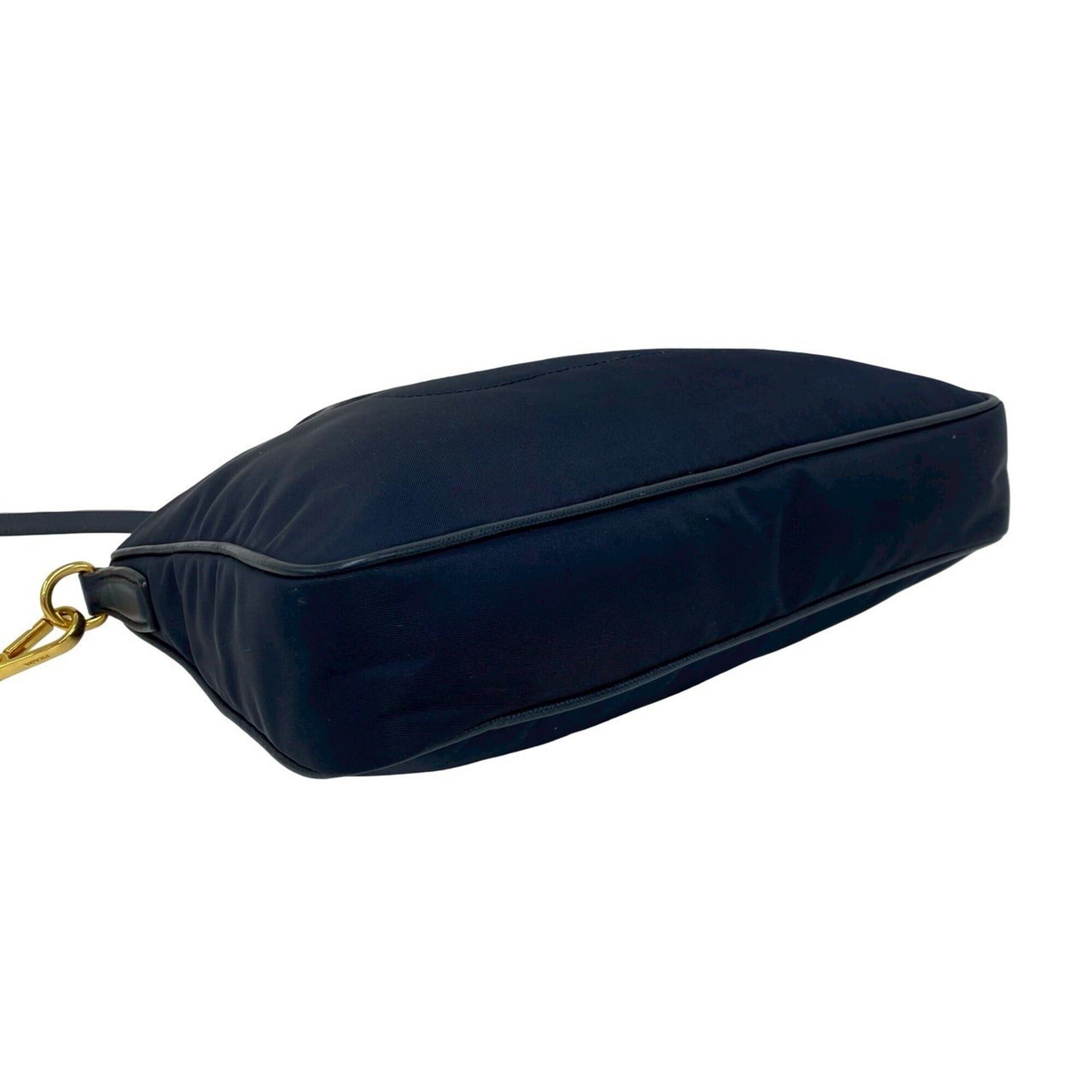 Prada Prada Triangle Logo Hardware Nylon Saffiano Leather Genuine Mini Shoulder Bag Pouch Sacoche Navy 95105 Size ONE SIZE - 7 Thumbnail