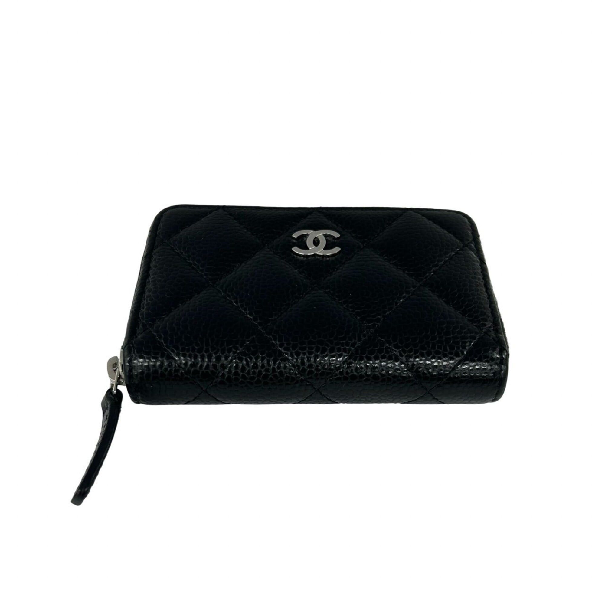 Chanel CHANEL Matelassé Coco Mark Caviar Skin Wallet/Coin Purse, Black 59755 Size ONE SIZE - 6 Thumbnail