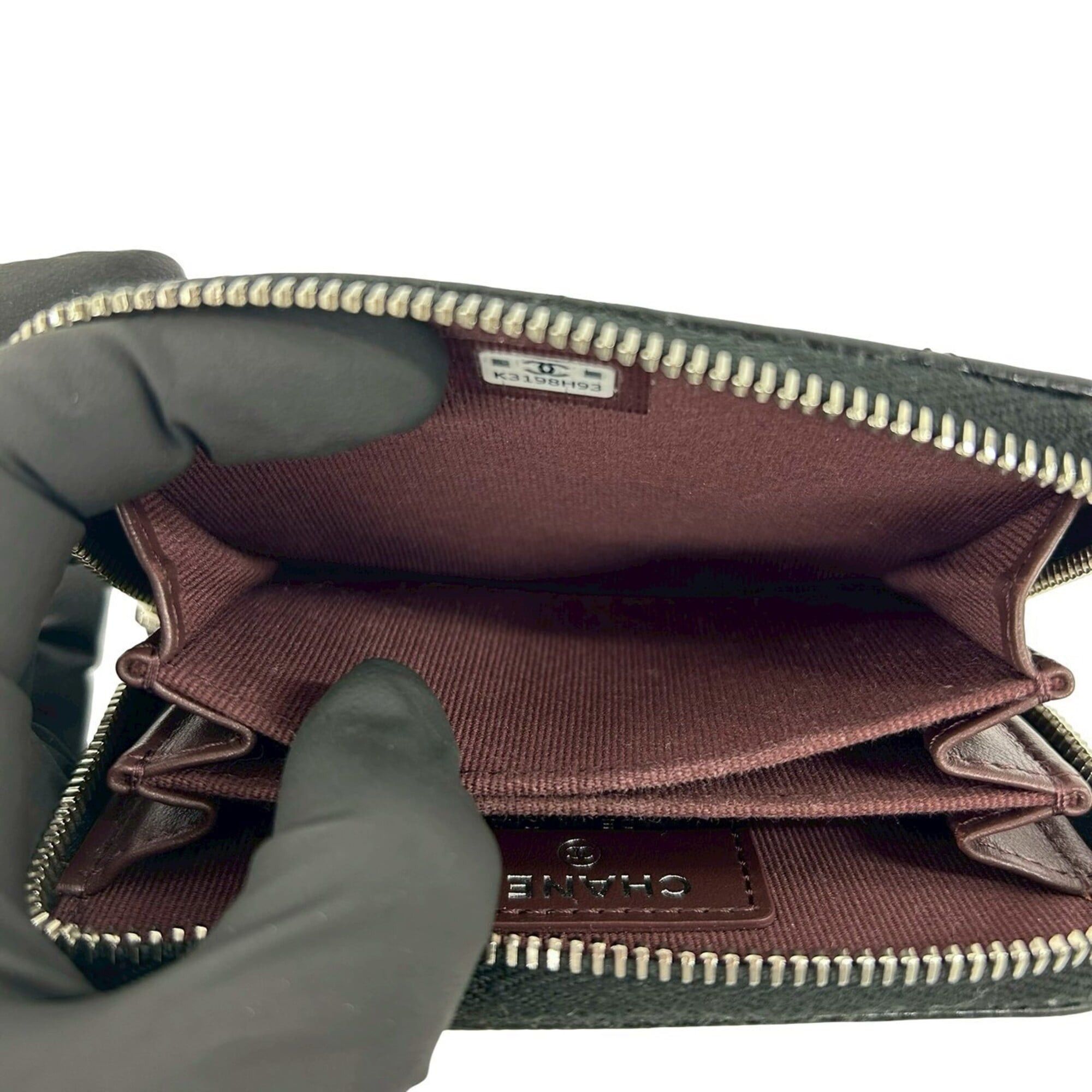 Chanel CHANEL Matelassé Coco Mark Caviar Skin Wallet/Coin Purse, Black 59755 Size ONE SIZE - 8 Thumbnail