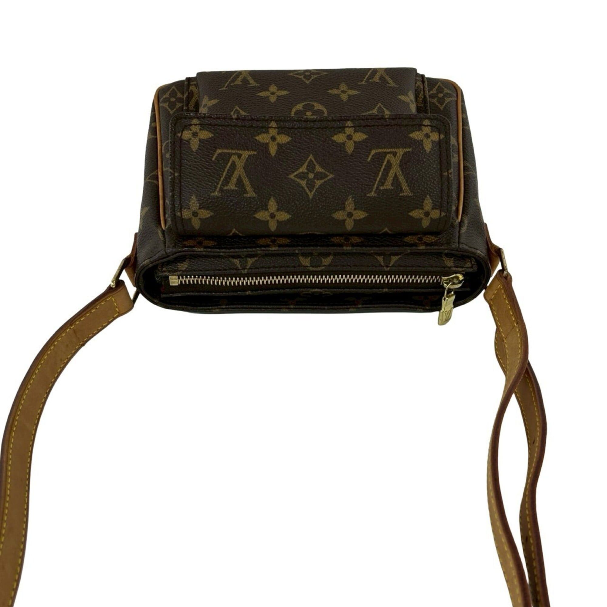 Louis Vuitton LOUIS VUITTON Vintage Vivacite PM Monogram Leather Shoulder Bag/Pochette Brown 18090 Size ONE SIZE - 4 Thumbnail
