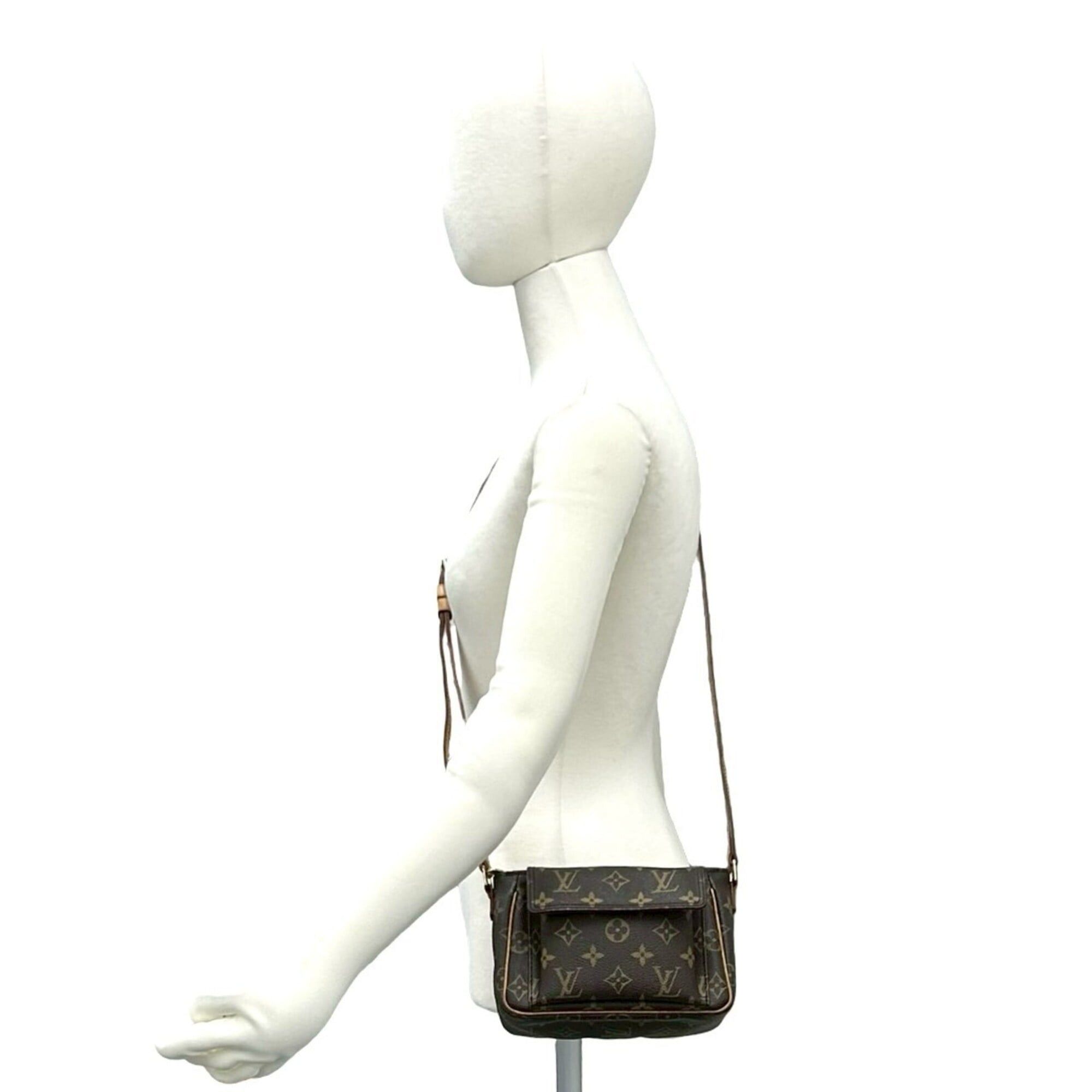 Louis Vuitton LOUIS VUITTON Vintage Vivacite PM Monogram Leather Shoulder Bag/Pochette Brown 18090 Size ONE SIZE - 2 Thumbnail
