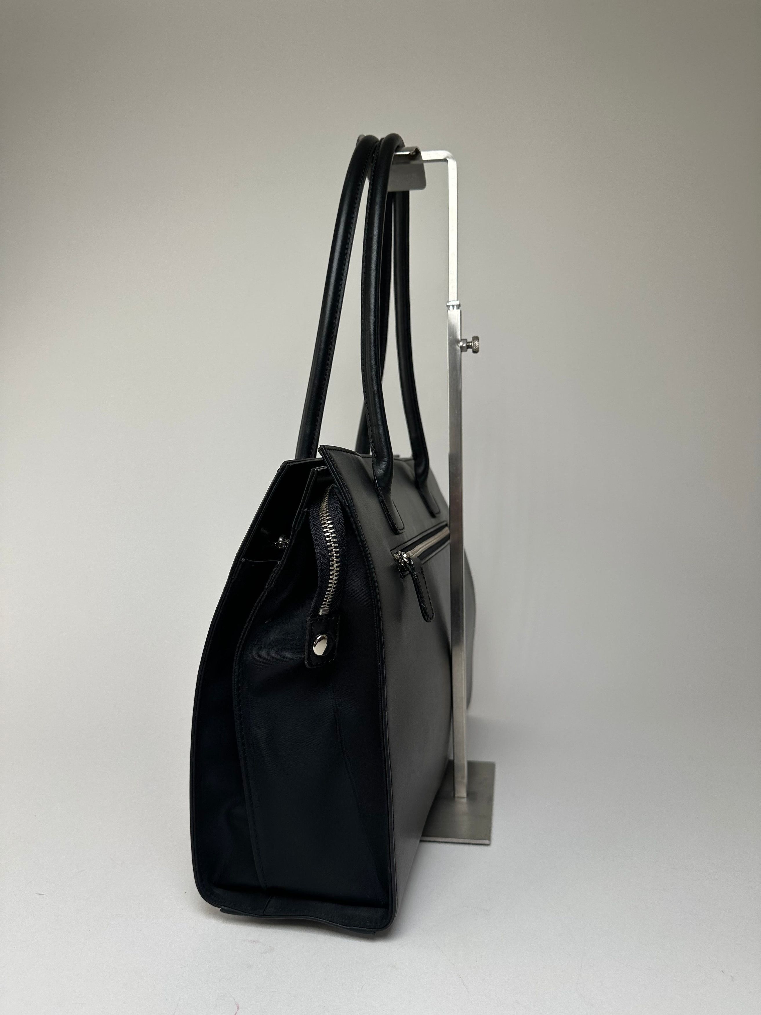 Courreges Vintage Courrèges Structured Leather Shoulder Tote Black Size ONE SIZE - 5 Thumbnail