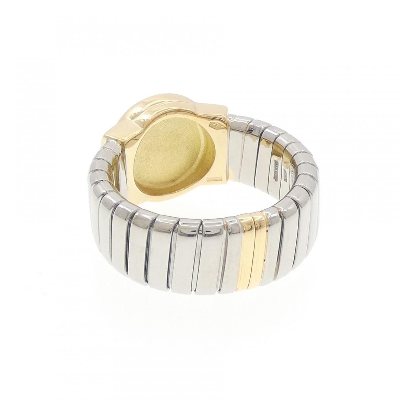 Bvlgari Bvlgari Bvlgari Bvlgari Bvlgari Stainless Steel Au750 Yellow Gold Onyx Ring Size 20 Metal Ring DUTY FREE for USA Size ONE SIZE - 3 Thumbnail