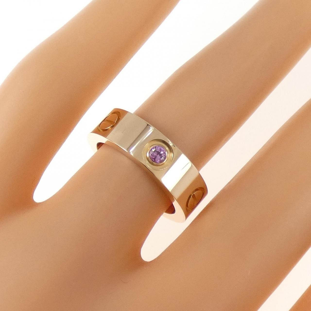 Cartier Cartier Cartier Love 1P 750 Pink Gold Sapphire Ring Size 49 Precious Metal Ring DUTY FREE for USA Size ONE SIZE - 5 Thumbnail