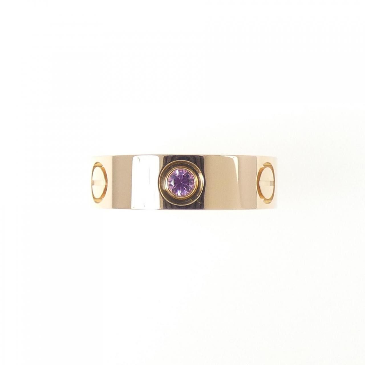 Cartier Cartier Cartier Love 1P 750 Pink Gold Sapphire Ring Size 49 Precious Metal Ring DUTY FREE for USA Size ONE SIZE - 2 Thumbnail