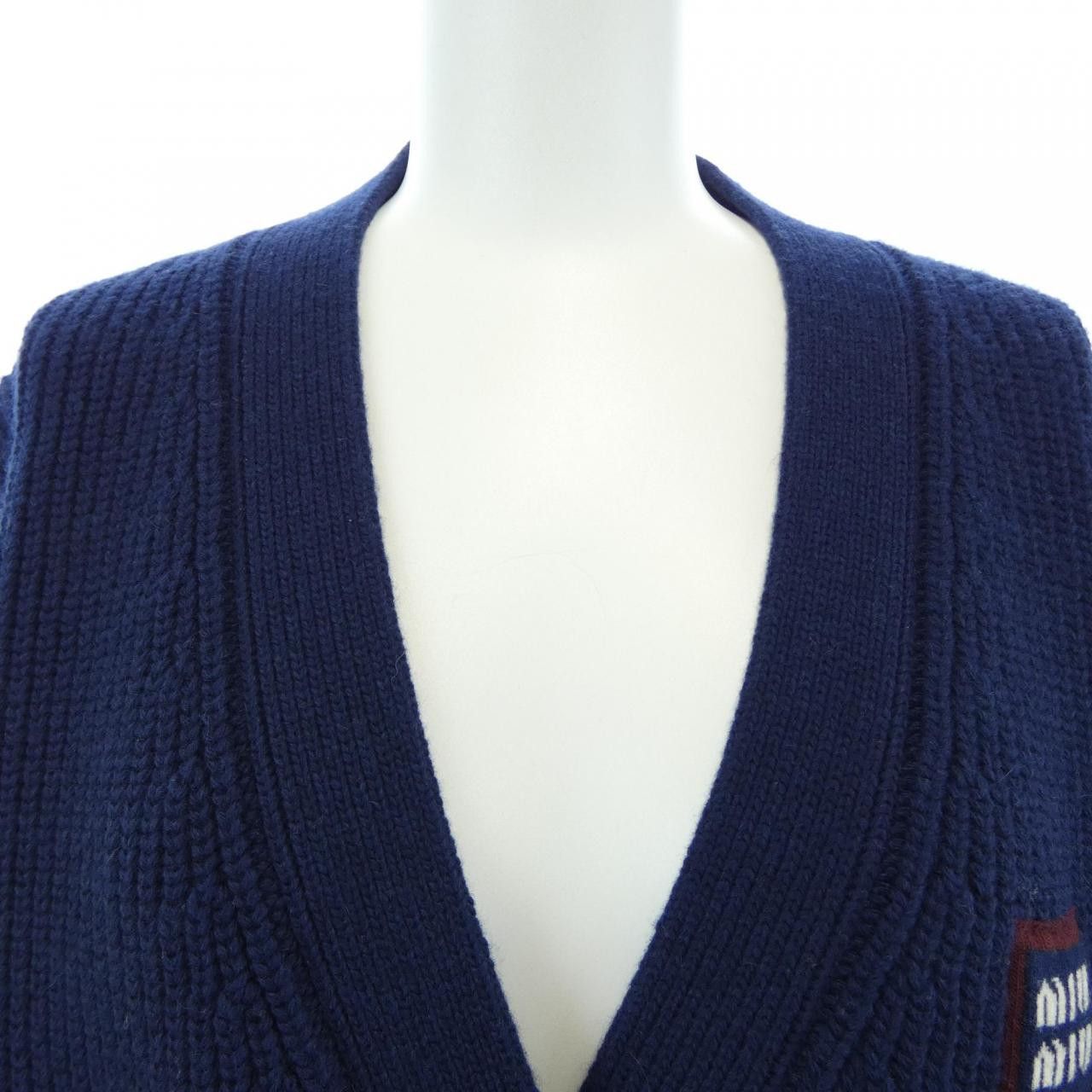 Miu Miu Miu Miu Miu Miu cashmere blend cardigan Textile Tops MMF933SOOO1582 DUTY FREE for USA Size ONE SIZE - 5 Thumbnail