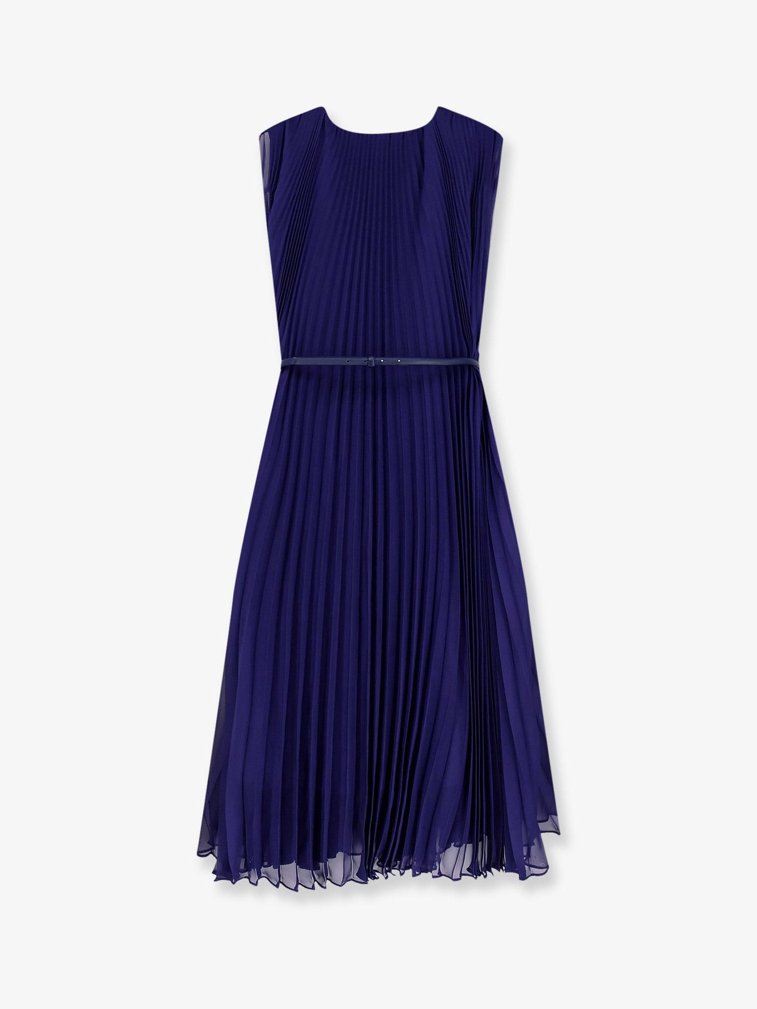Max Mara Mxecapsula Long Dress With Belt Size L / US 10 / IT 46 - 2 Thumbnail