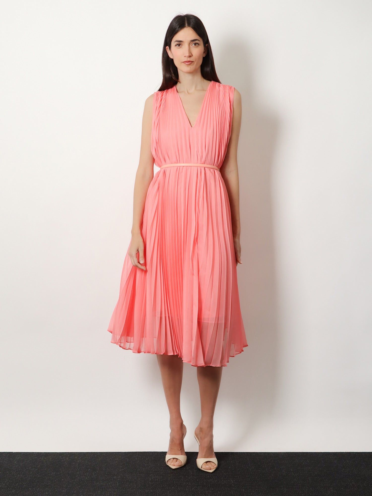 Max Mara Mxecapsula Long Dress With Belt Size M / US 6-8 / IT 42-44 - 4 Thumbnail