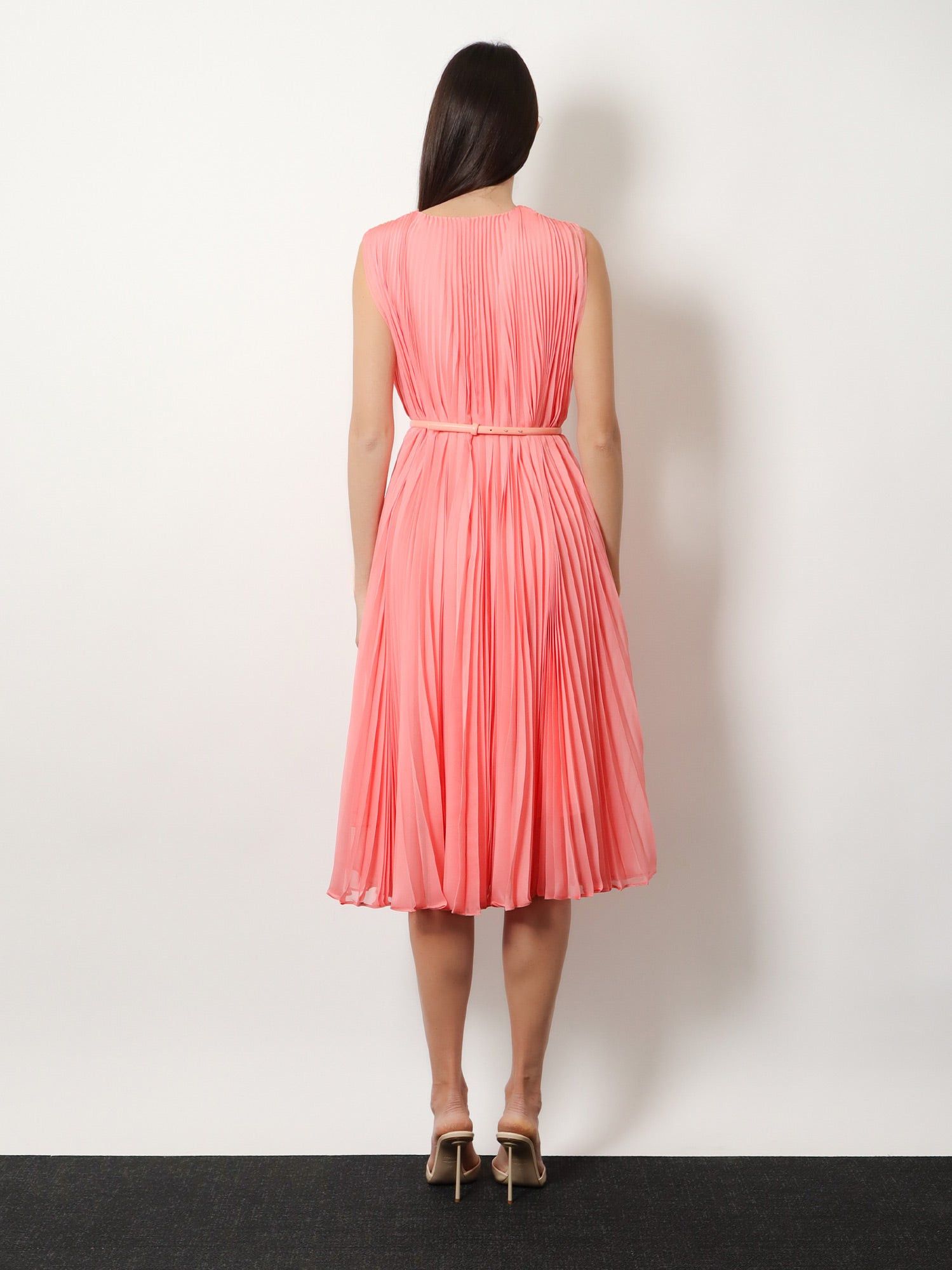 Max Mara Mxecapsula Long Dress With Belt Size L / US 10 / IT 46 - 5 Thumbnail