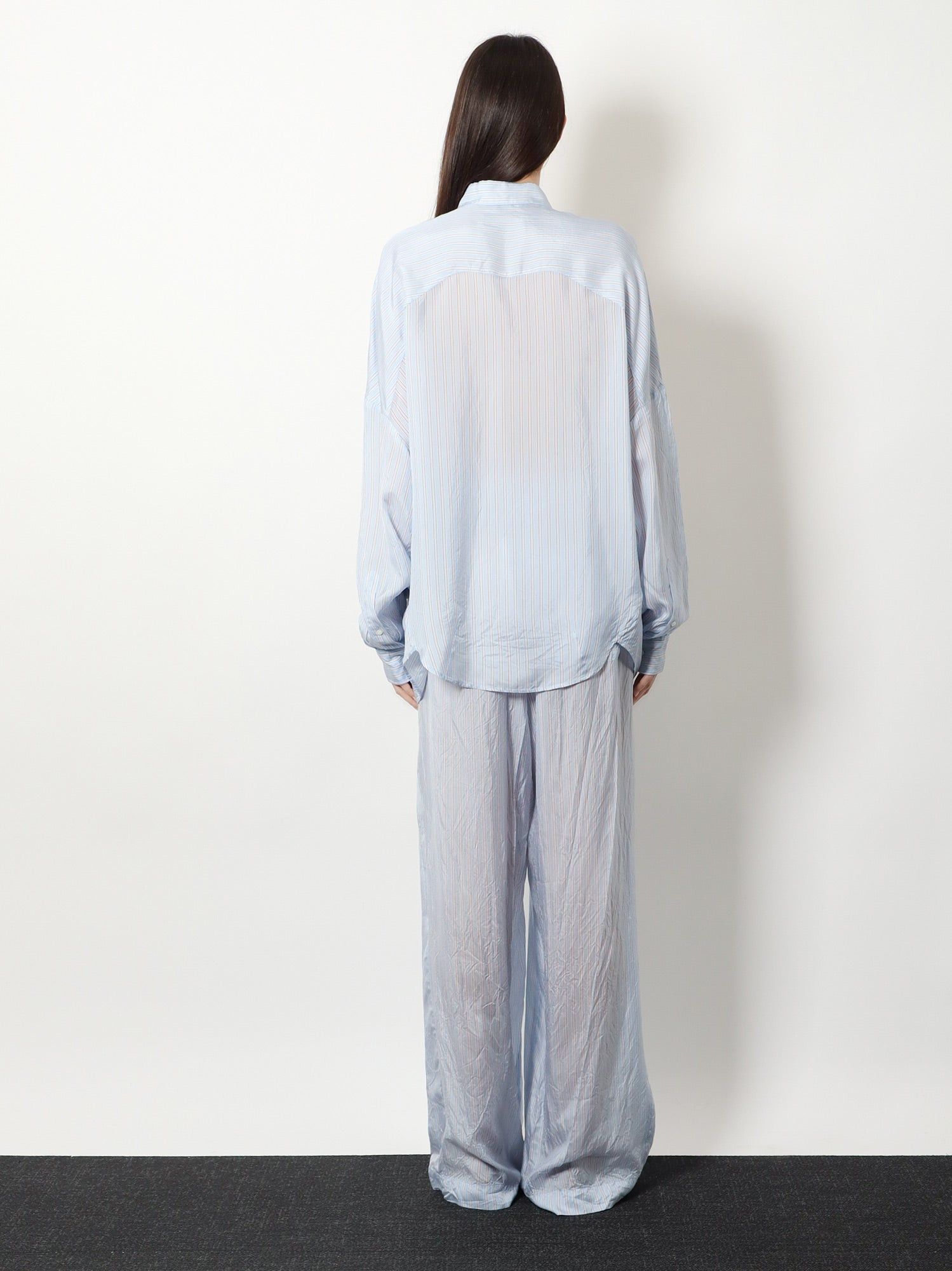 Dries Van Noten Casia Cupro Shirt With Striped Pattern Size XS / US 0-2 / IT 36-38 - 4 Thumbnail
