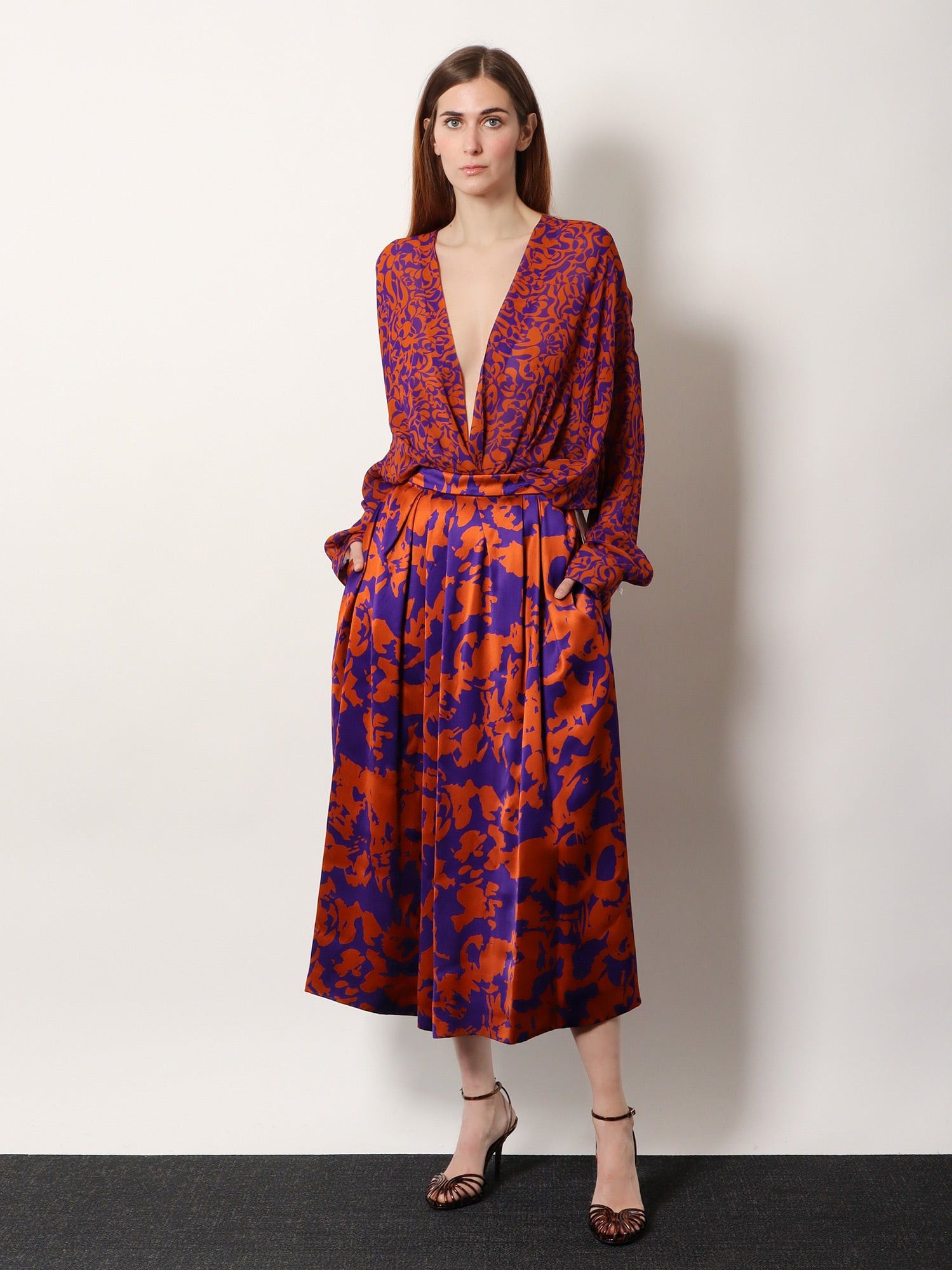 Dries Van Noten Camiel Cotton Shirt With Multicolor Print Size L / US 10 / IT 46 - 2 Thumbnail