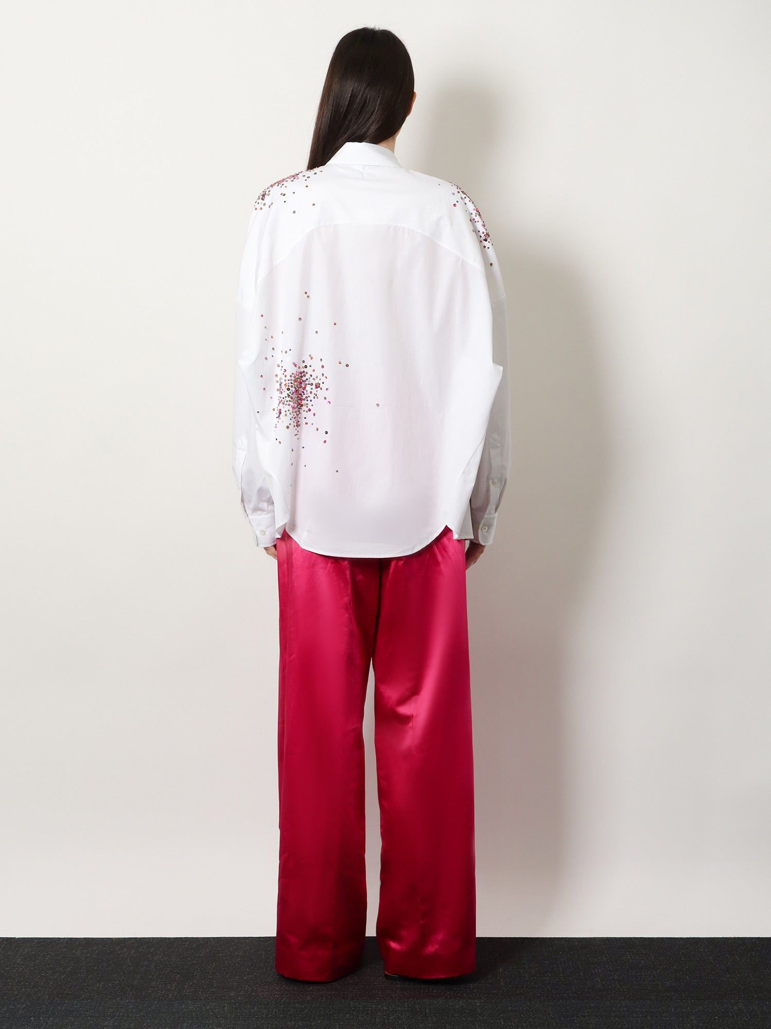 Dries Van Noten Casia Cotton Shirt With Multicolored Sequin Detail Size XS / US 0-2 / IT 36-38 - 4 Thumbnail