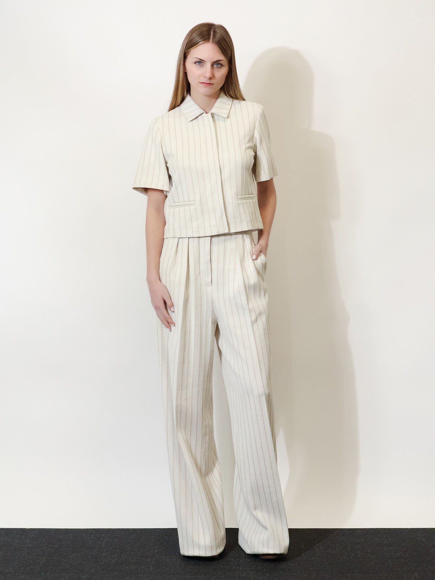 Max Mara Mxmosso Cotton Trousers Size 28" / US 6 / IT 42 - 4 Thumbnail