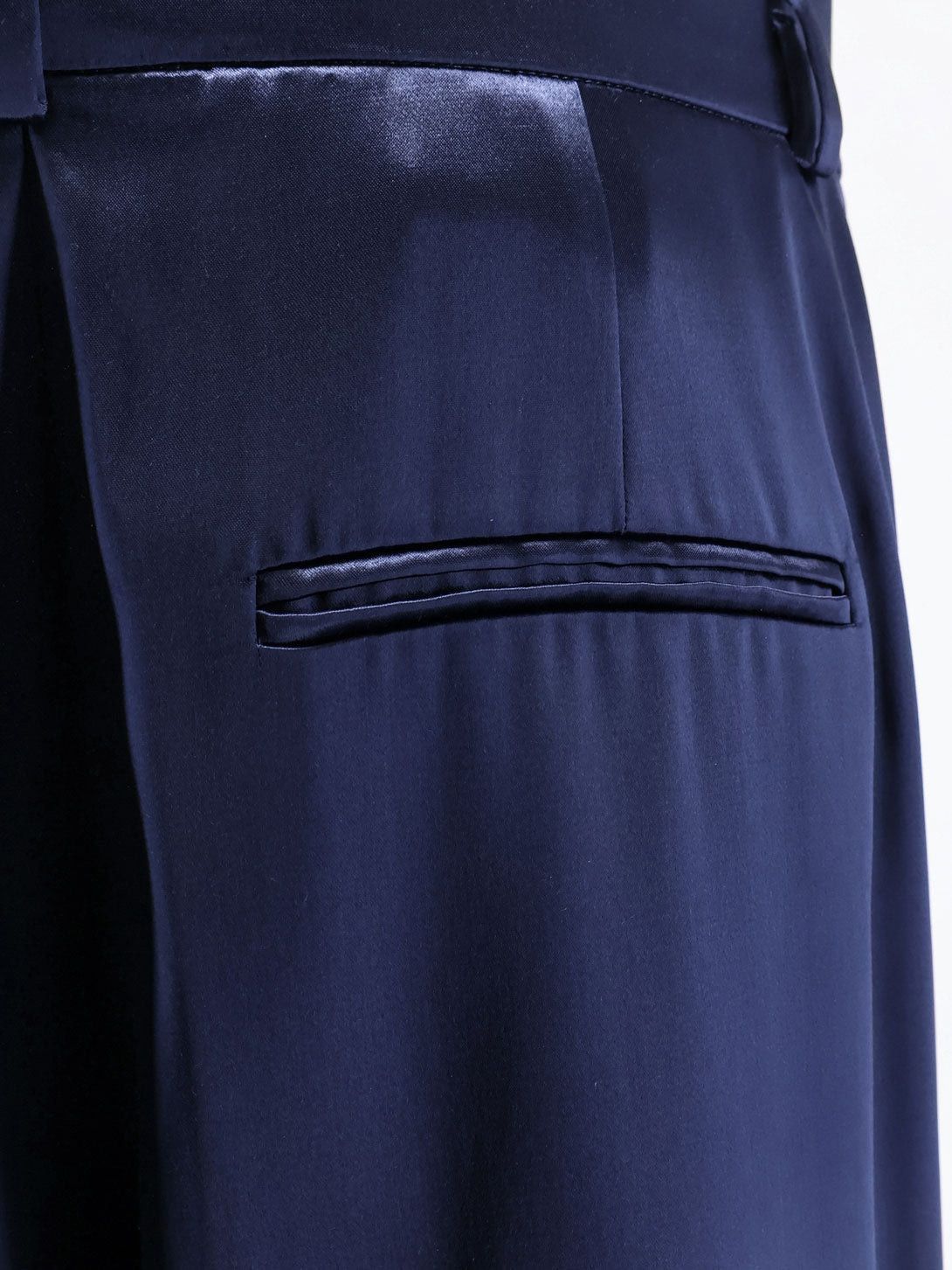 Alberta Ferretti Satin Trousers With Pinces Size 34" / US 12 / IT 48 - 3 Thumbnail